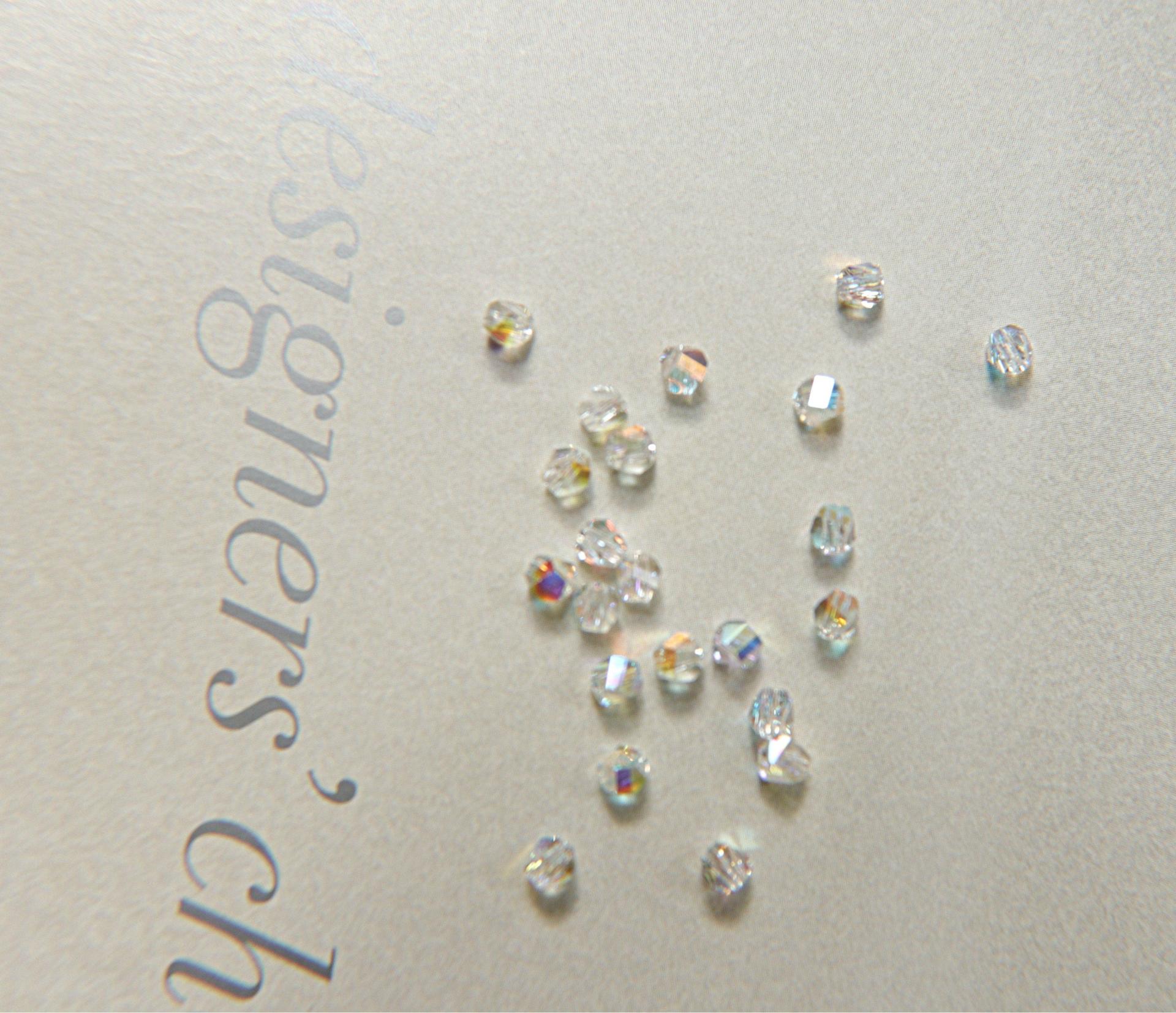 3mm Swarovski CRYSTAL AB Beads 5020 Faceted Helix Bead 6/12/36/72/144/288/720/1440 Pieces Jewelry making beads, vintage findings, rare beads