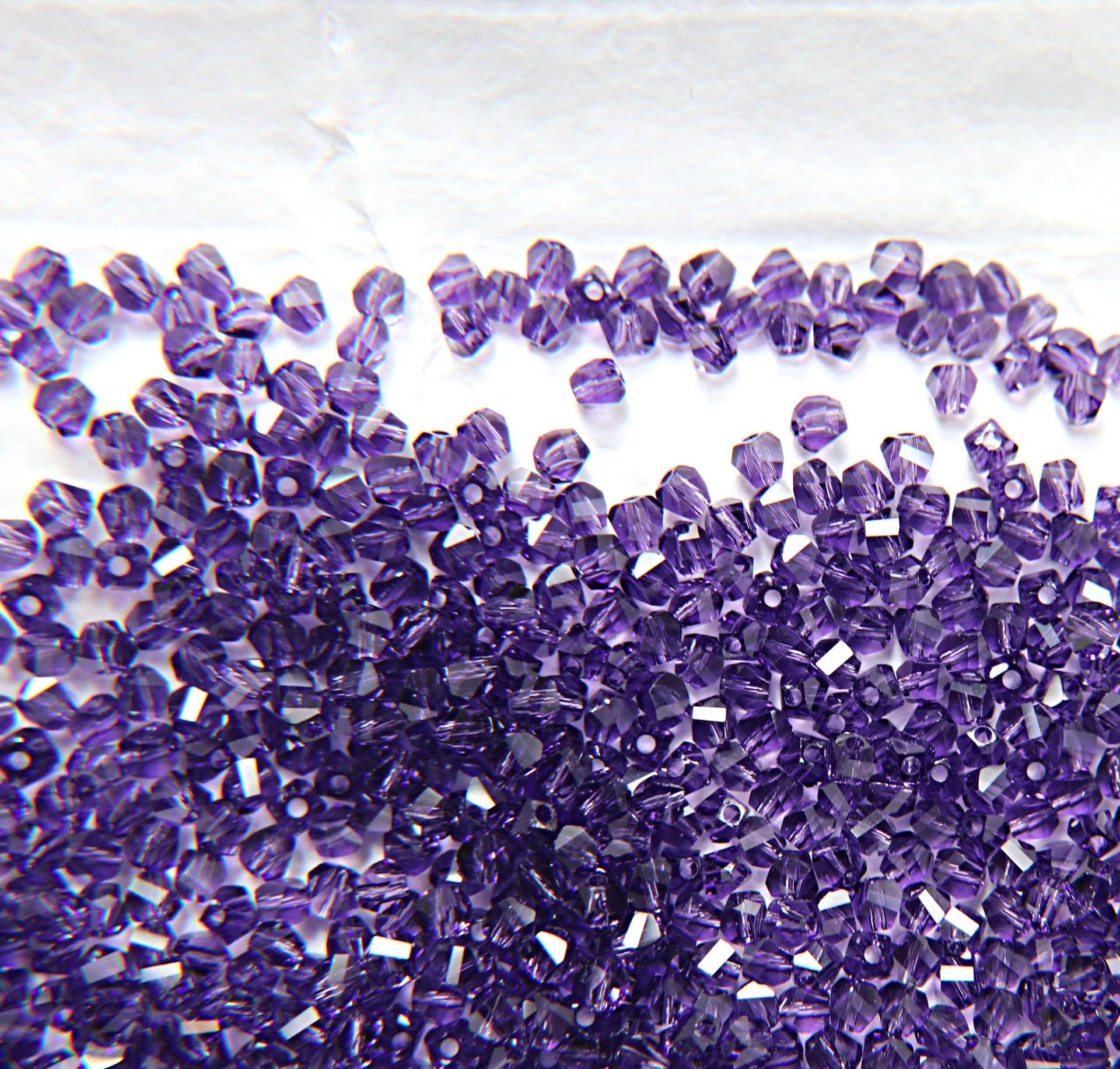 3mm Swarovski Purple Velvet Beads 5020 Faceted Helix Bead 6/12/36/72/144/288/720/1440 Pieces Jewelry making beads