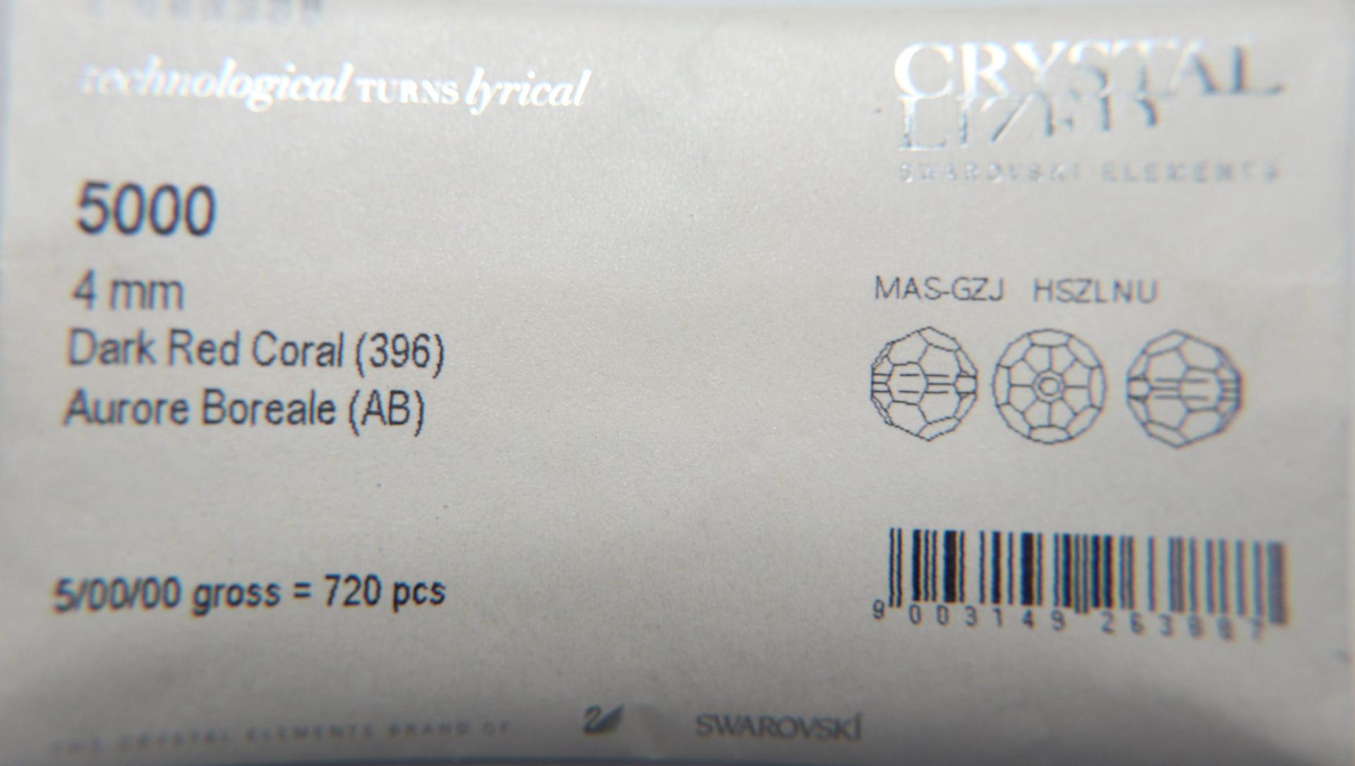 4mm Swarovski 5000 Dark Red Coral Aurore Boreale Faceted Round Beads 6/12/36/72/144/288/720/1440 Pieces Jewelry making beads
