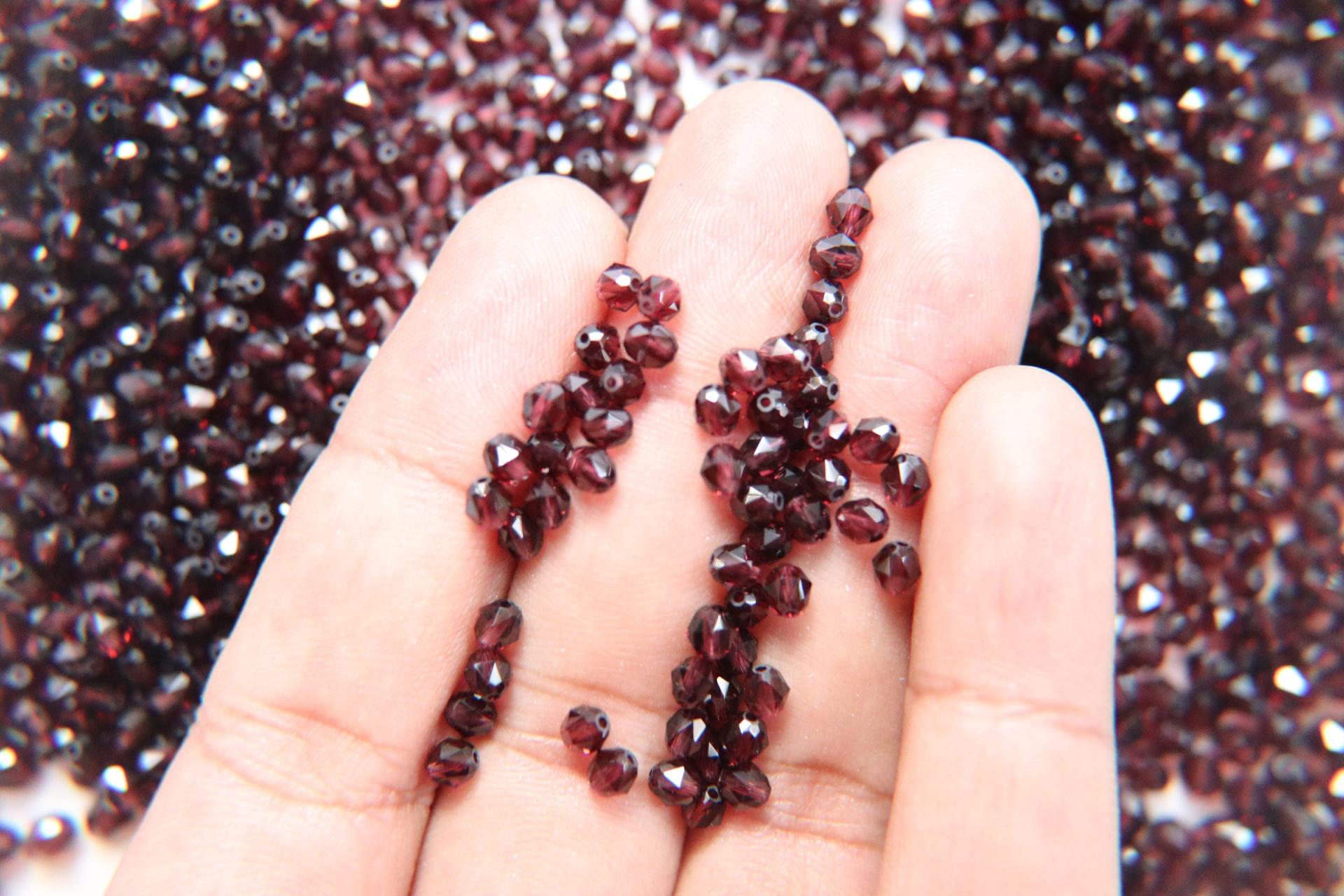 4mm Swarovski BURGUNDY Beads 5025 Faceted Oval Bead 6/12/36/72/144/288/720/1440 Pieces Jewelry making beads