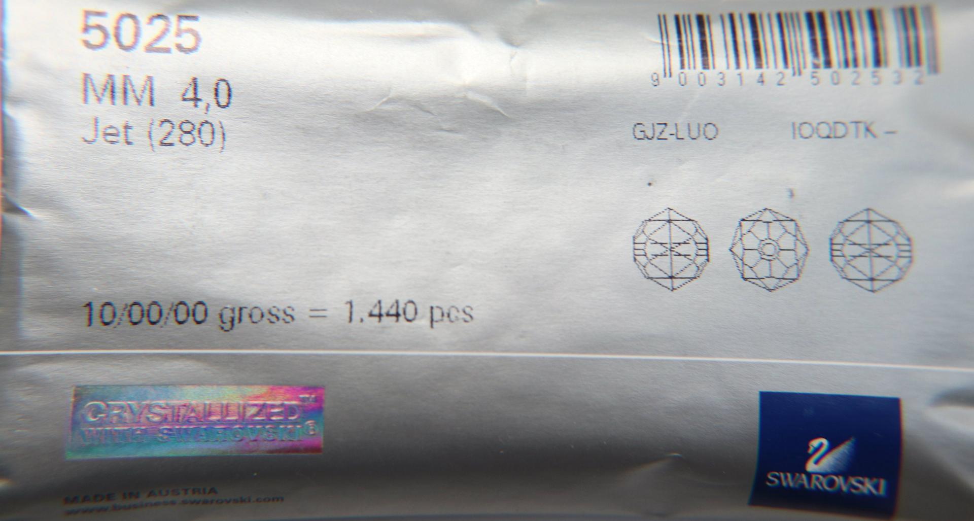 4mm Swarovski JET Beads 5025 Faceted Oval Bead 6/12/36/72/144/288/720/1440 Pieces Jewelry making beads