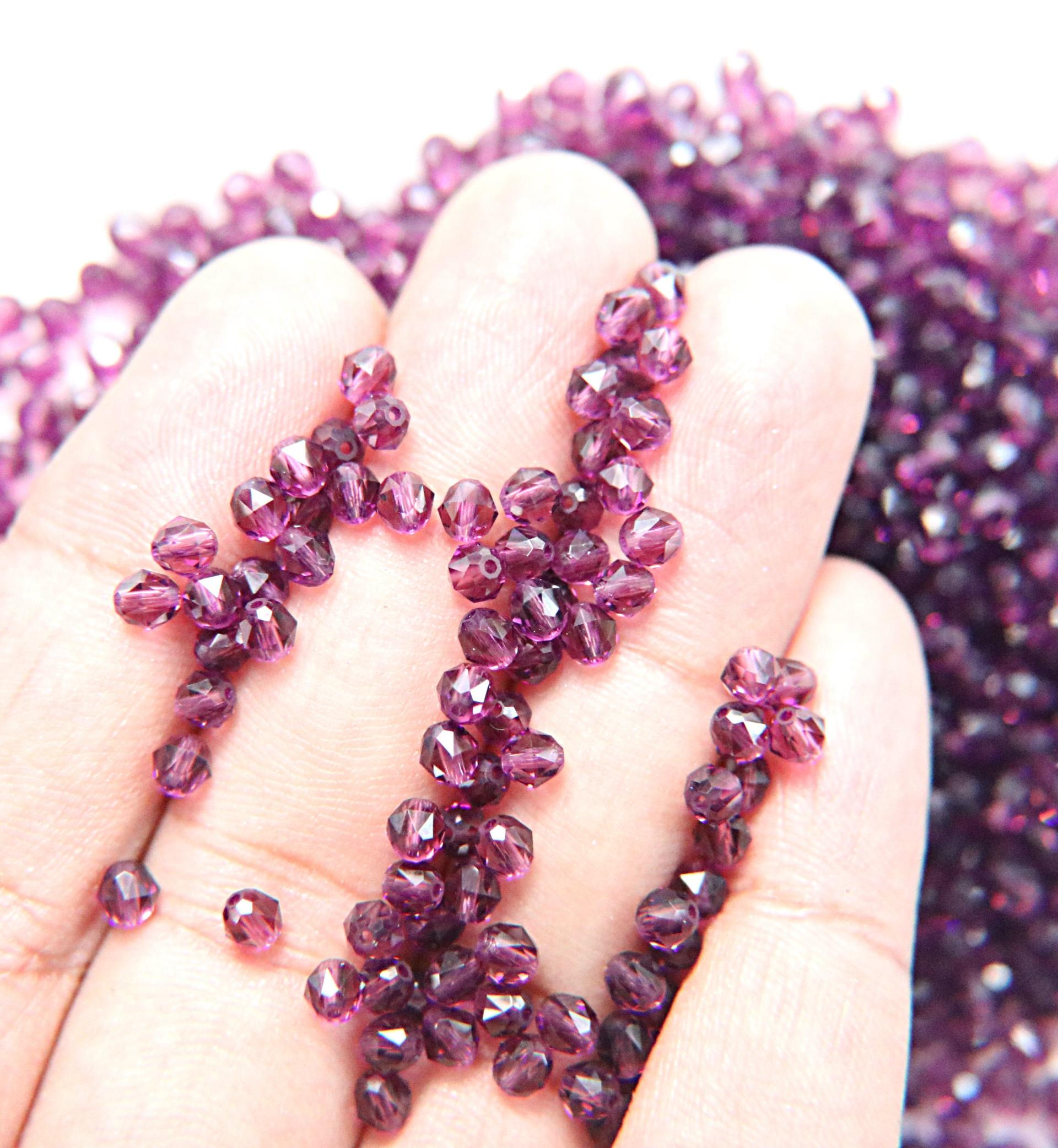4mm Swarovski AMETHYST Beads 5025 Faceted Oval Bead 6/12/36/72/144/288/720/1440 Pieces Jewelry making beads