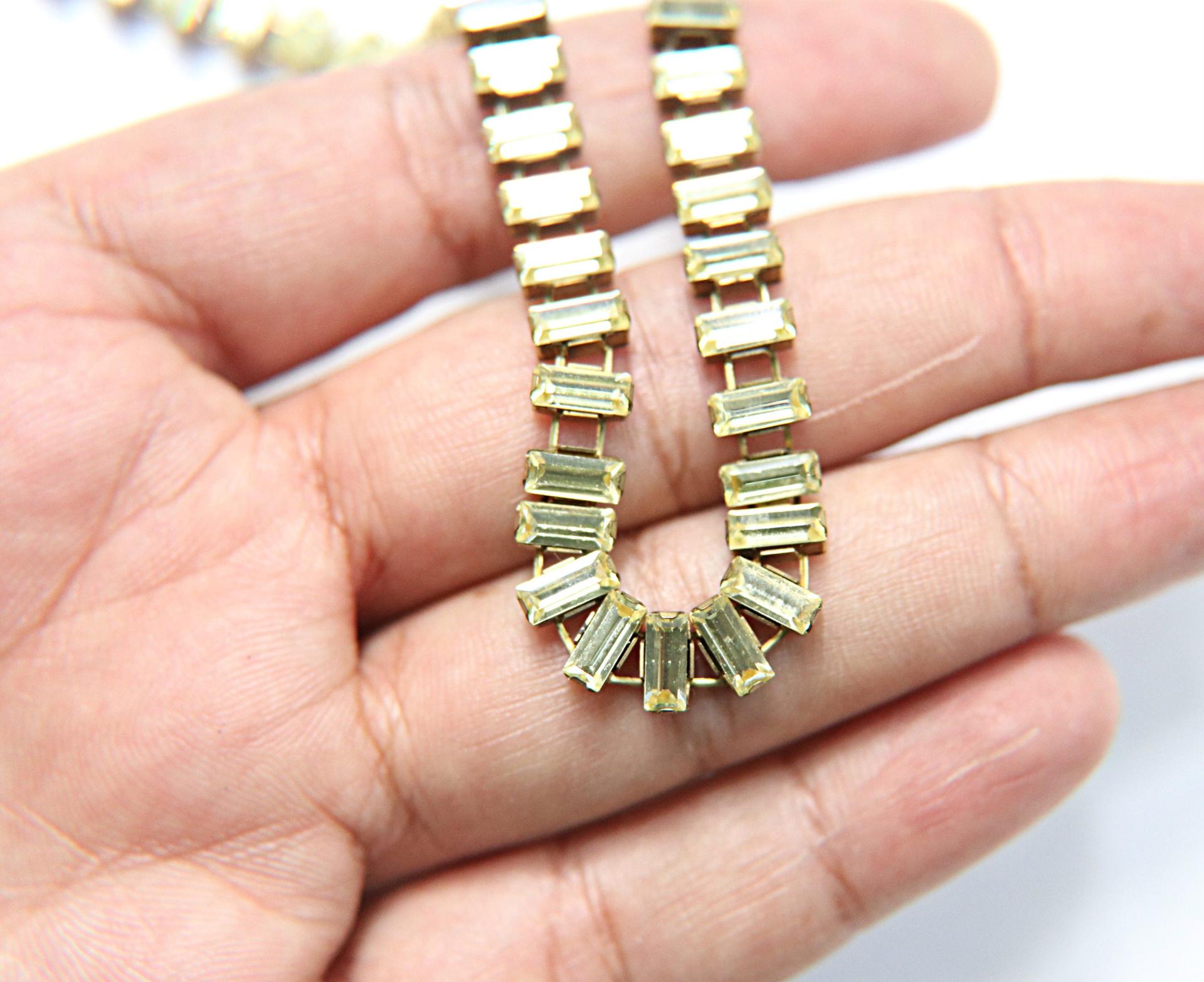 Swarovski Snake Baguette chain 7x3 mm in Jonquil (213) settings in Brass 0.5/1/2 Meters Wedding Bridal Supplies|Jewelry Making|Decoration
