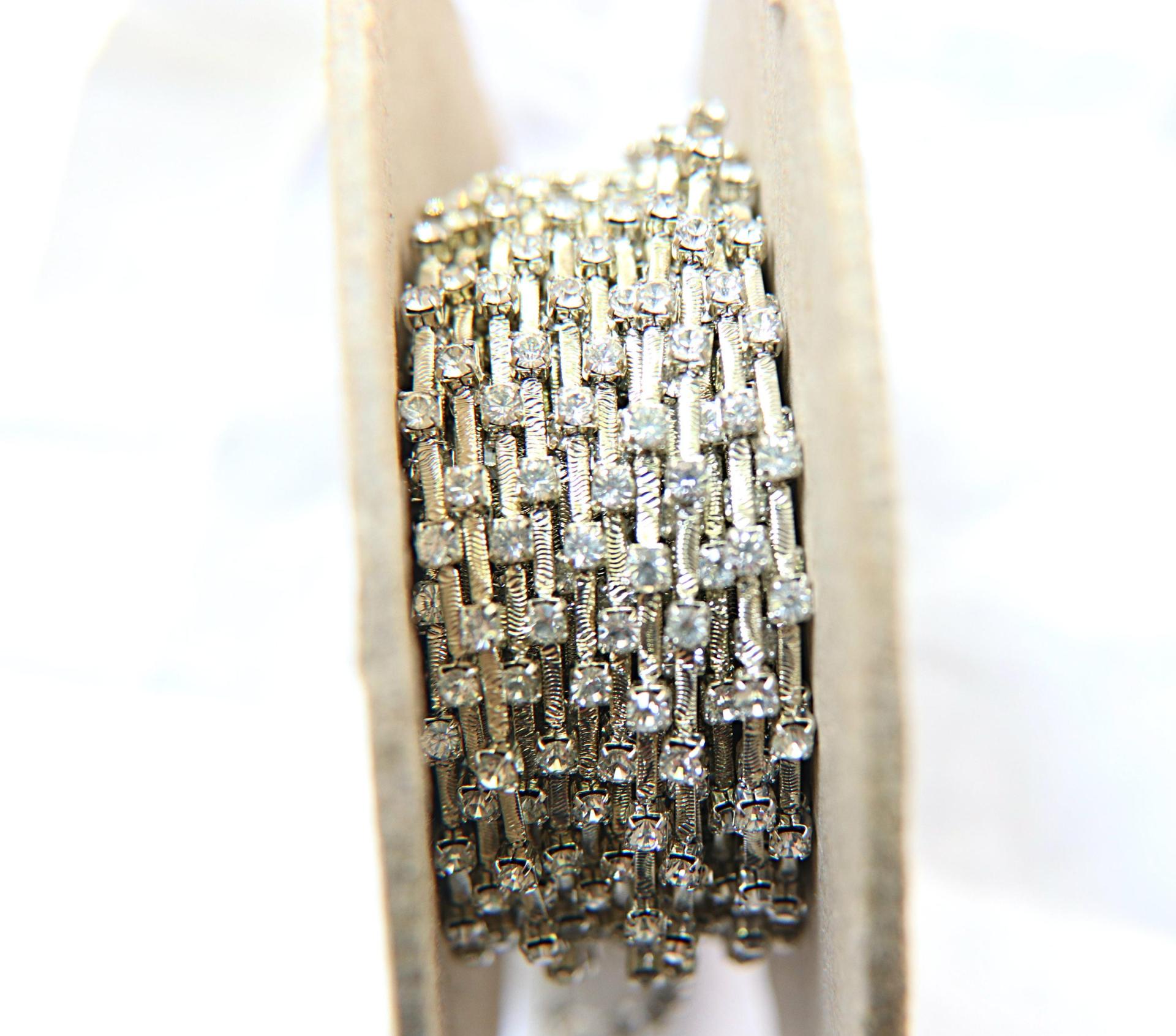 12 SS Vintage Fancy Silver Plated Rhinestone Chain Swarovski in Crystal 3mm 0.5/1/2/5 Meters Wedding Bridal Supplies|Decoration