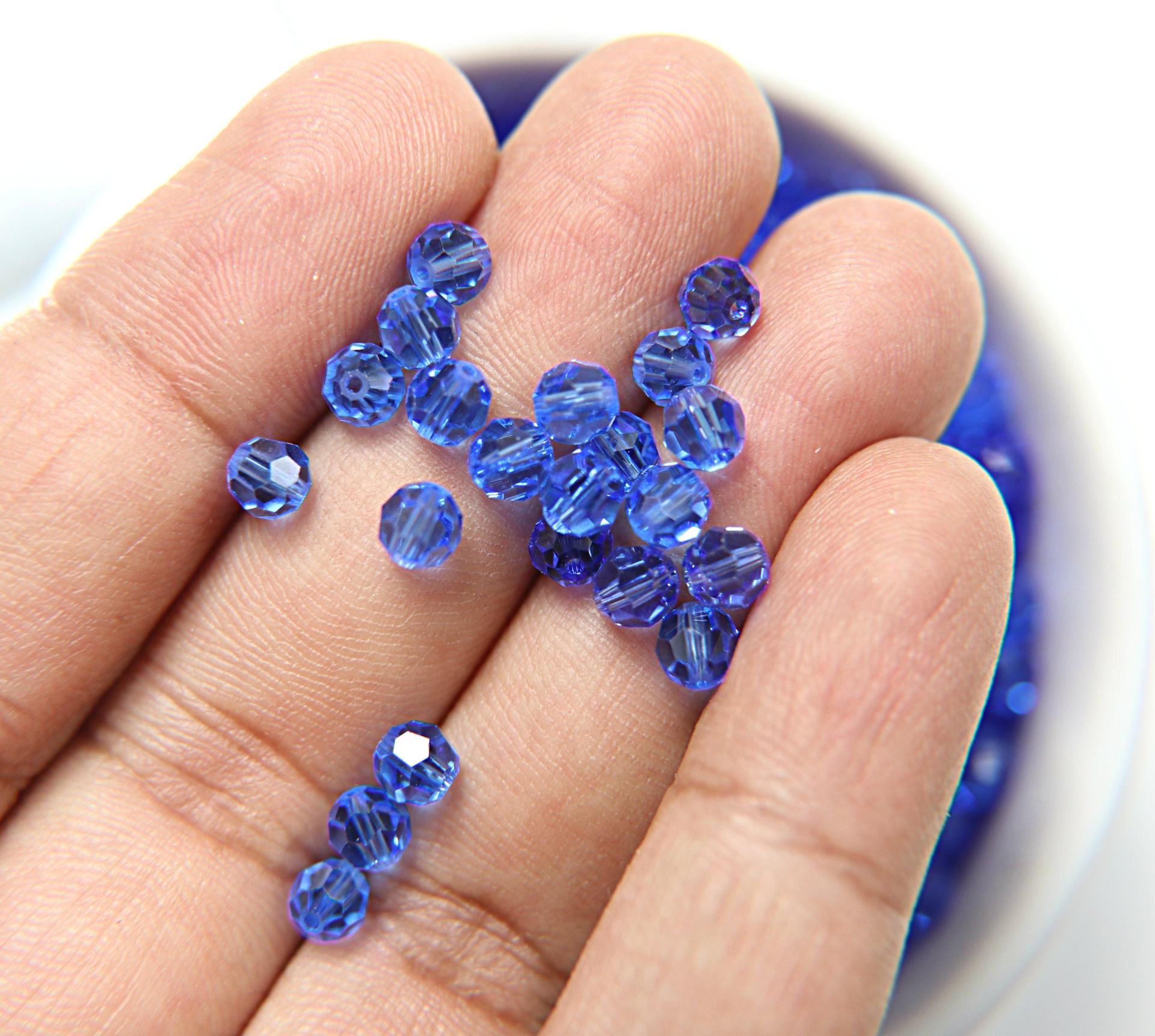 5mm Swarovski Elements Article 5000 Sapphire Faceted Round Beads 6/12/36/172/44/288/720 Pieces