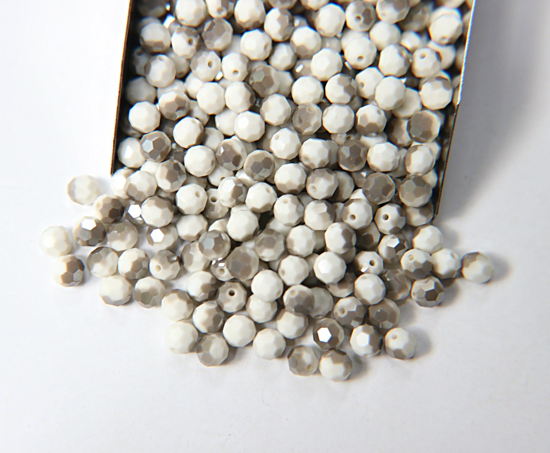 5mm Swarovski Elements Article 5000 Chalk White SATIN Faceted Round Beads 6/12/36/172/44/288/720 Pieces