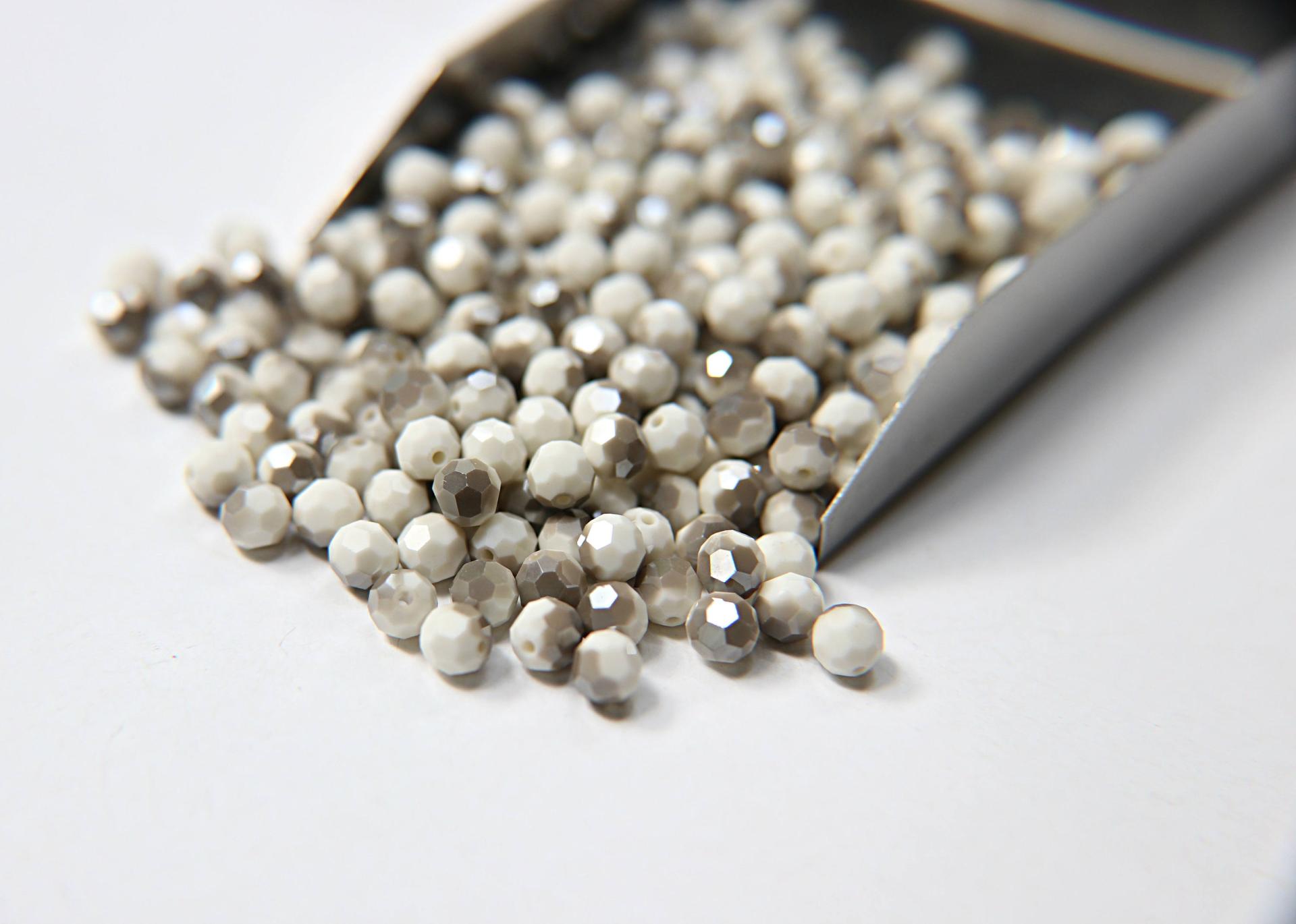 5mm Swarovski Elements Article 5000 Chalk White SATIN Faceted Round Beads 6/12/36/172/44/288/720 Pieces