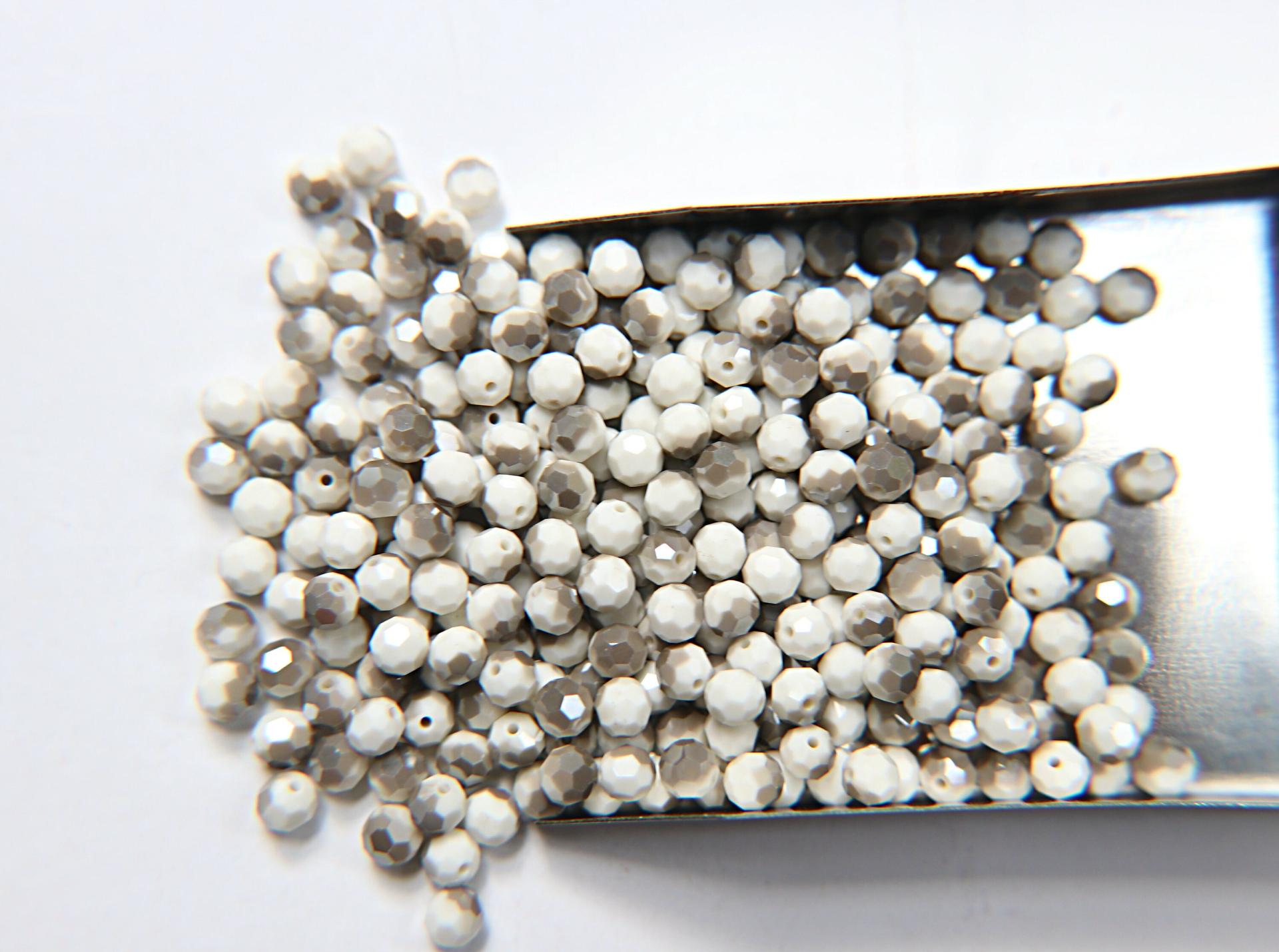 5mm Swarovski Elements Article 5000 Chalk White SATIN Faceted Round Beads 6/12/36/172/44/288/720 Pieces