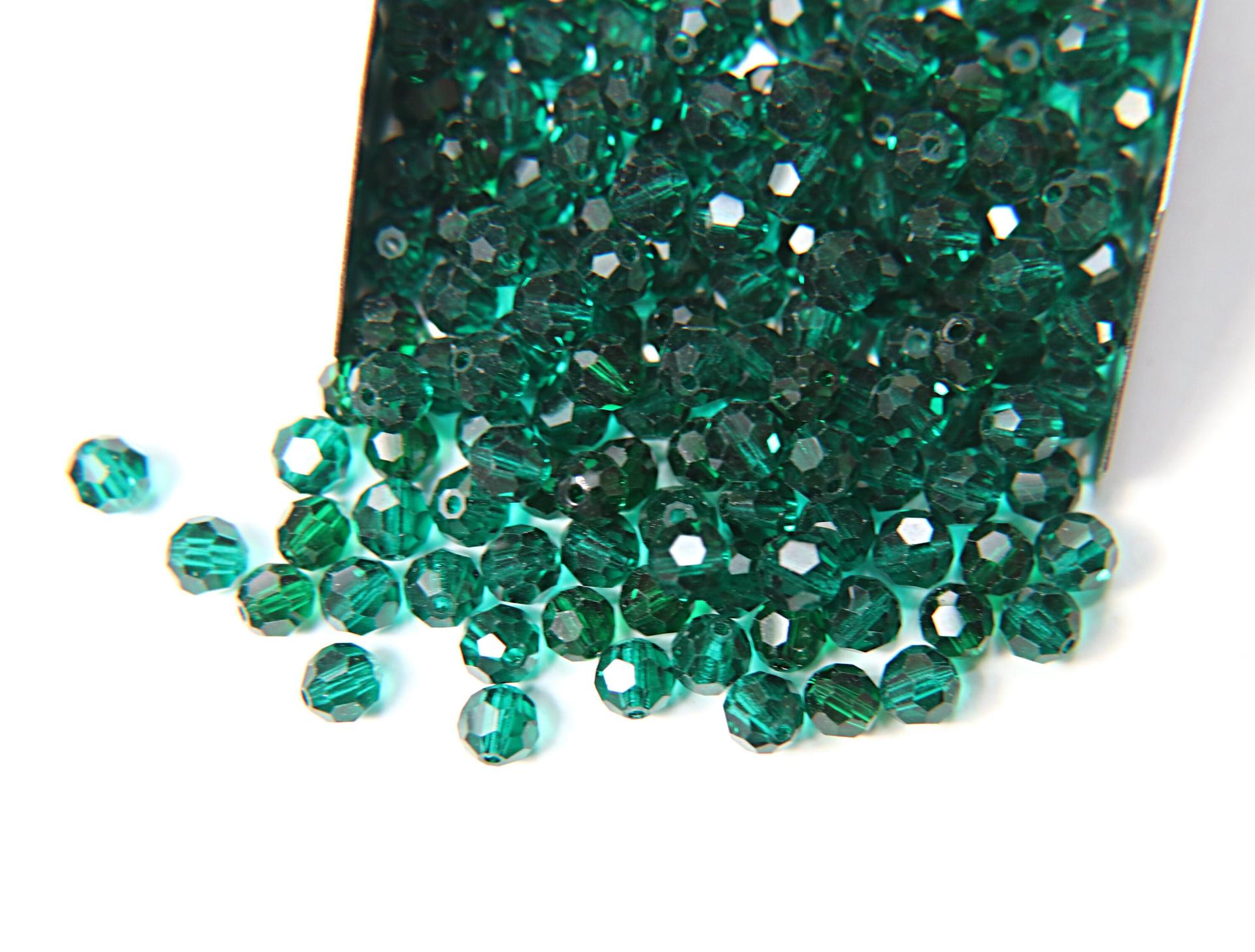 5mm Swarovski Elements Article 5000 Emerald Faceted Round Beads 6/12/36/172/44/288/720 Pieces