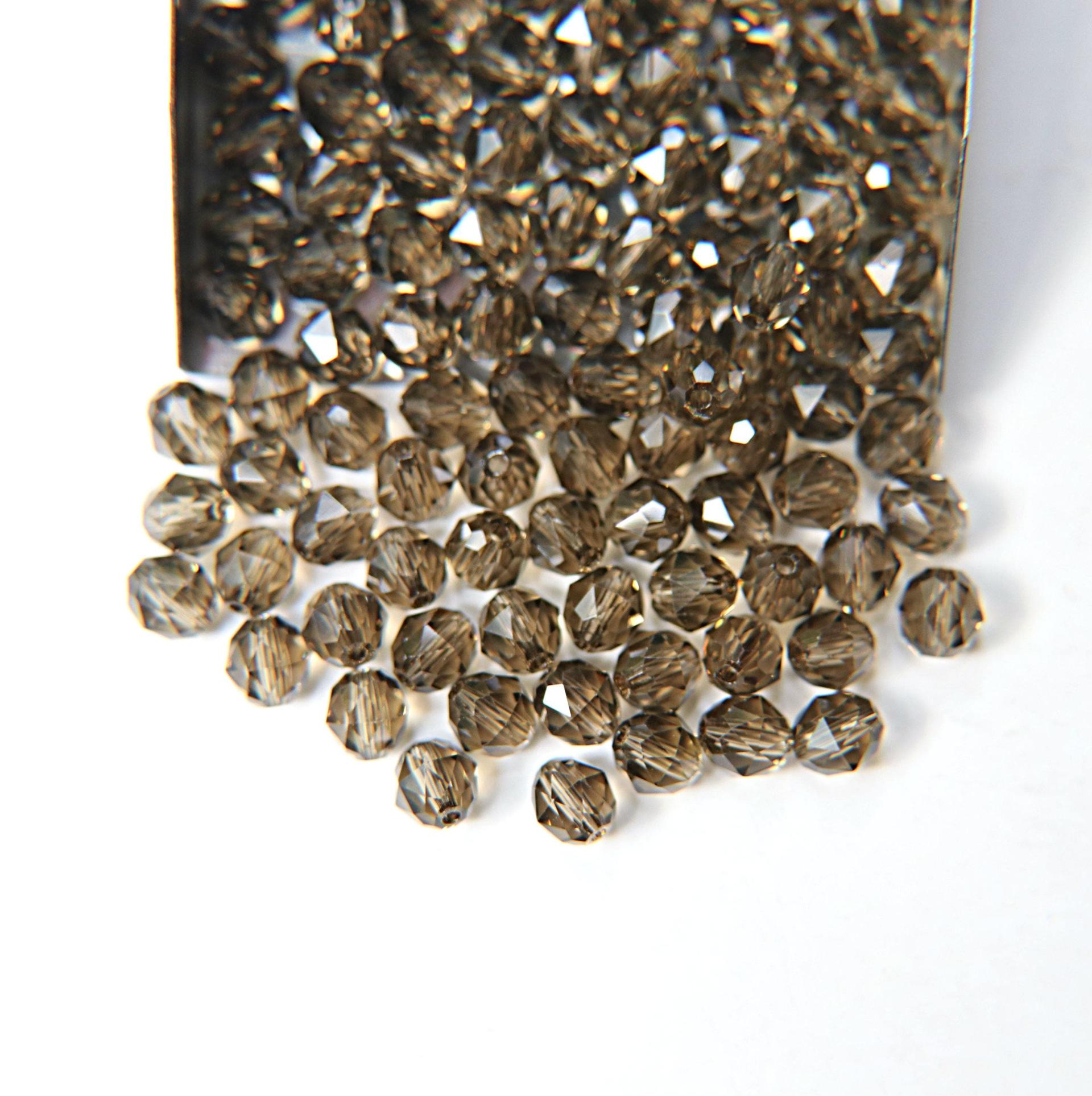 6mm Swarovski Elements Article 5025 Smoky Quartz Faceted Oval Bead 6/12/36/172/44/288/720 Pieces