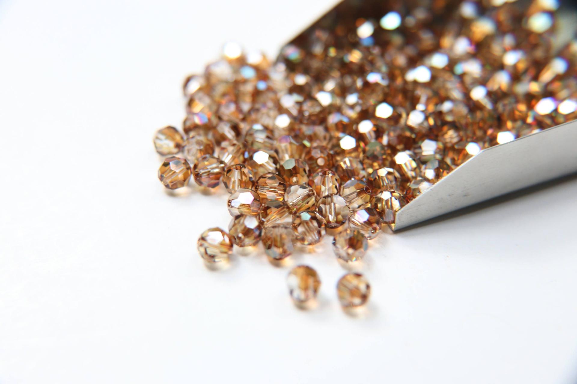 6mm Swarovski Elements Article 5000 Crystal Copper Faceted Round Beads 6/12/36/172/44/288/720 Pieces
