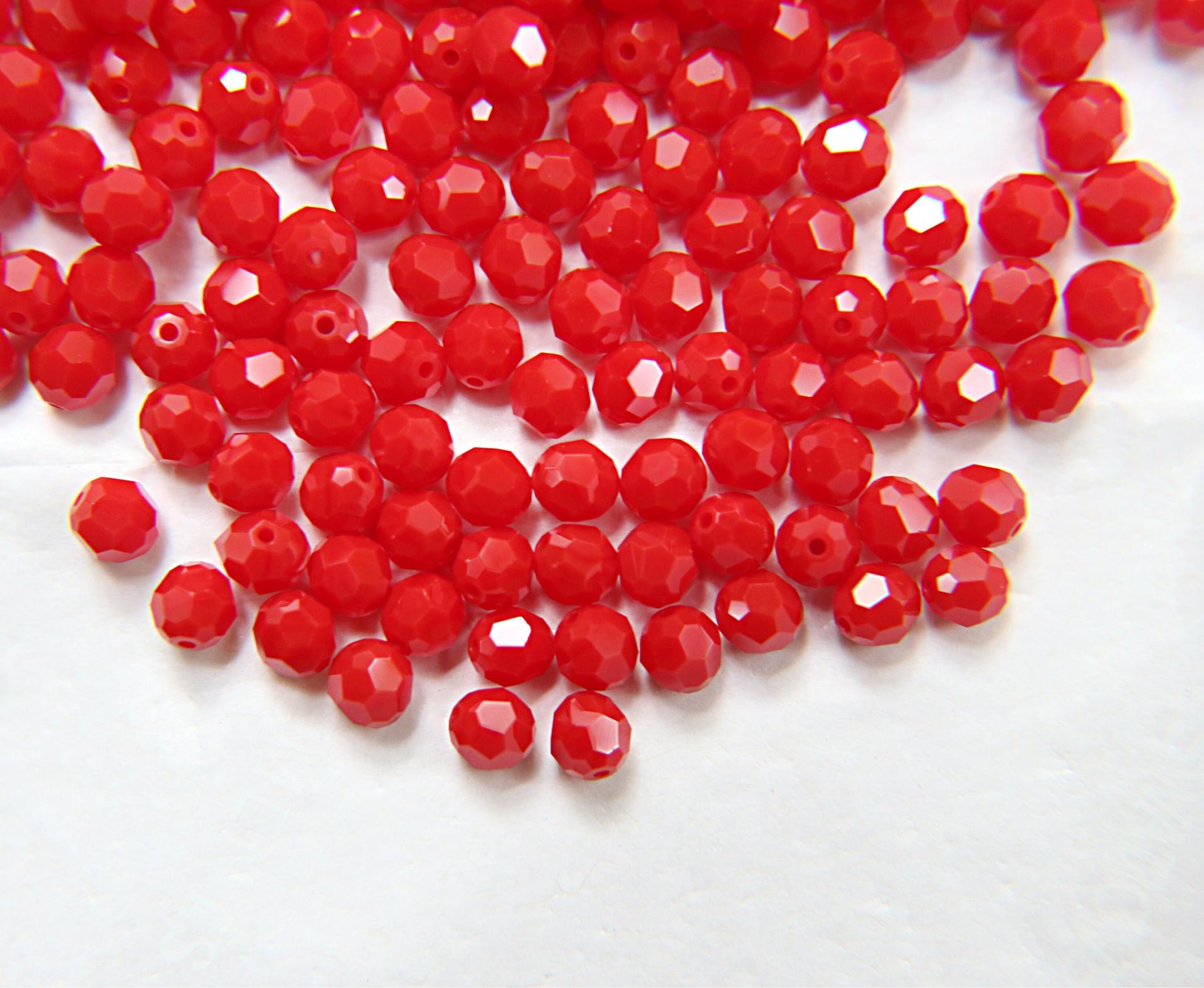 6mm Swarovski Elements Article 5000 Dark Coral Red Faceted Round Beads 6/12/36/172/44/288/720 Pieces