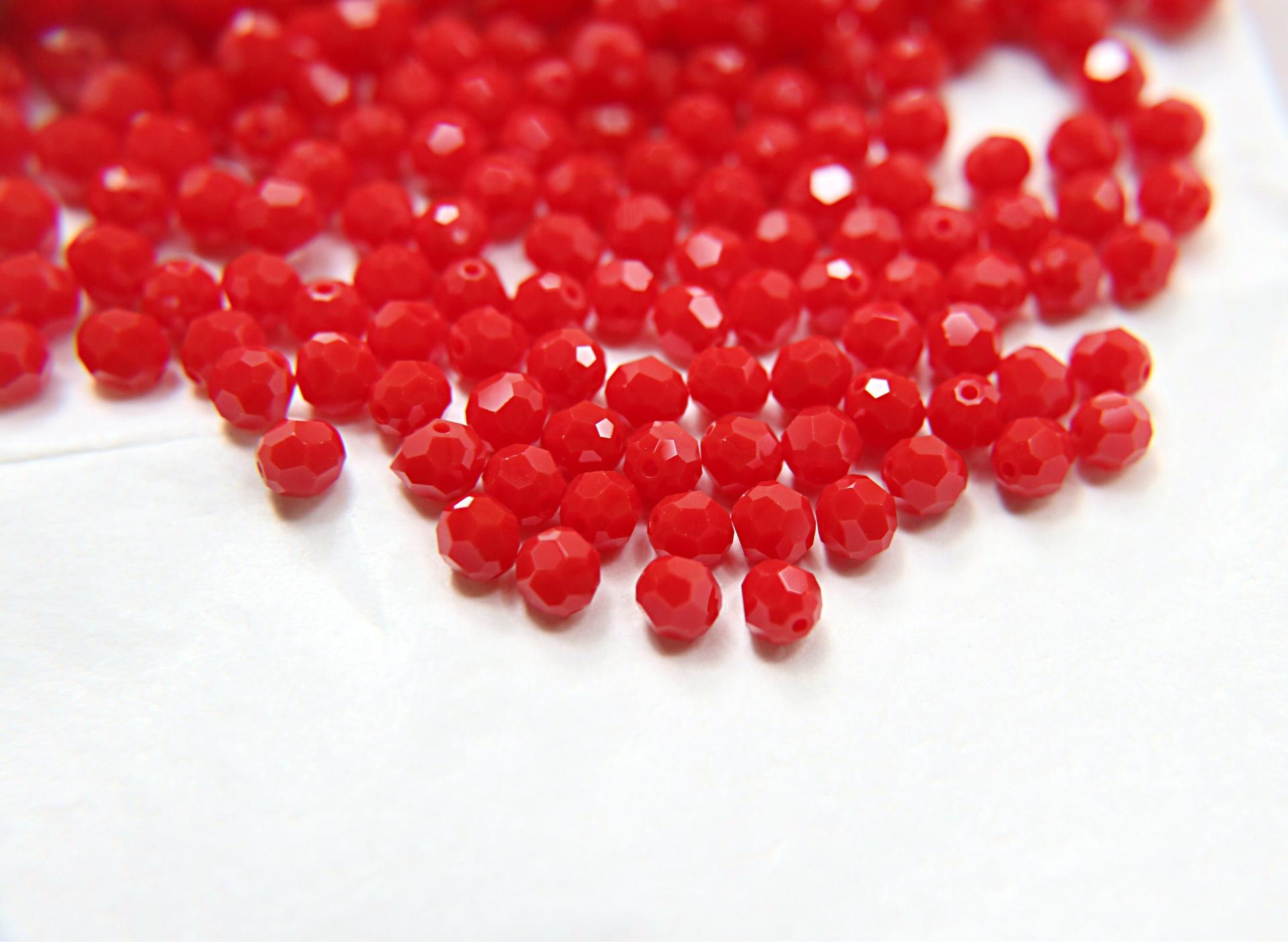 6mm Swarovski Elements Article 5000 Dark Coral Red Faceted Round Beads 6/12/36/172/44/288/720 Pieces