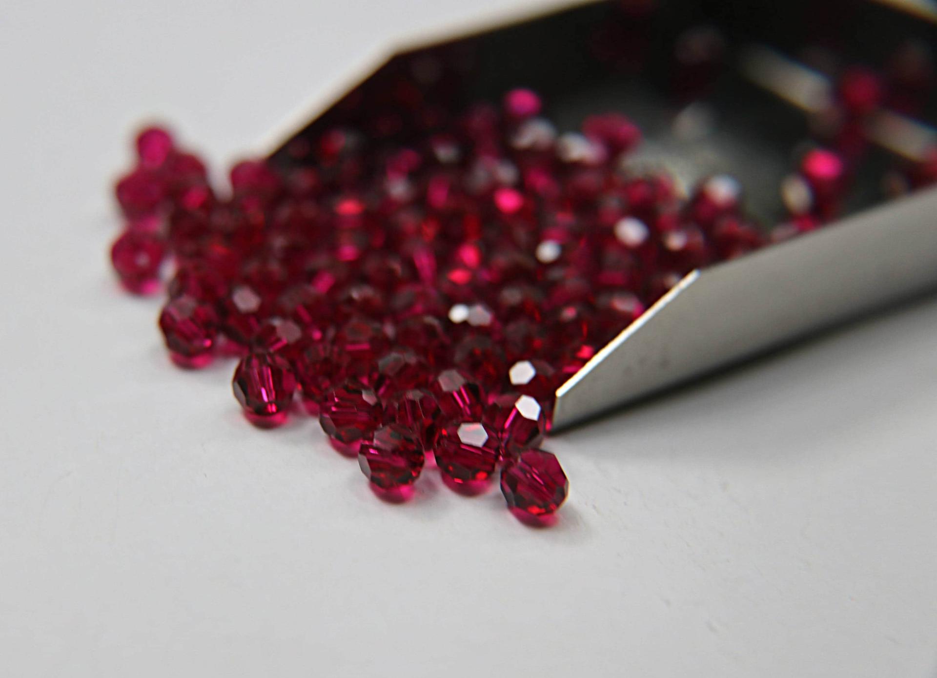 6mm Swarovski Elements Article 5000 Fuchsia (502) Faceted Round Beads 6/12/36/172/44/288/720 Pieces