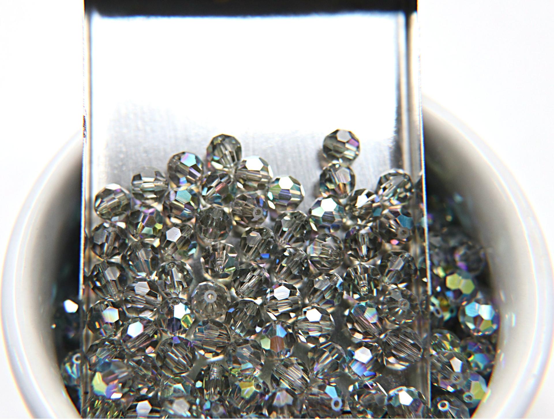 6mm Swarovski Elements Article 5000 Black Diamond Aurore Boreale Faceted Round Beads 6/12/36/172/44/288/720 Pieces