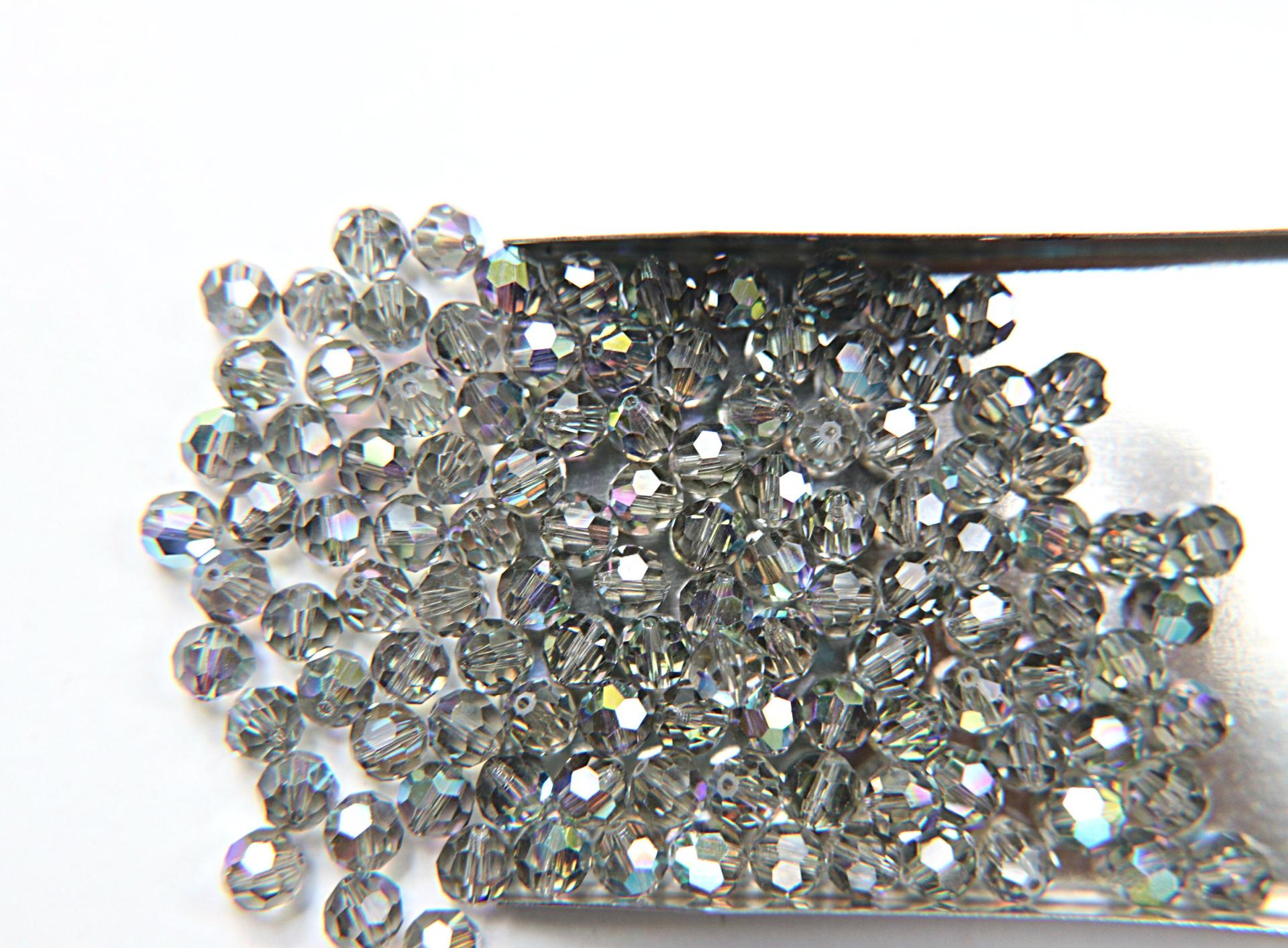 6mm Swarovski Elements Article 5000 Black Diamond Aurore Boreale Faceted Round Beads 6/12/36/172/44/288/720 Pieces