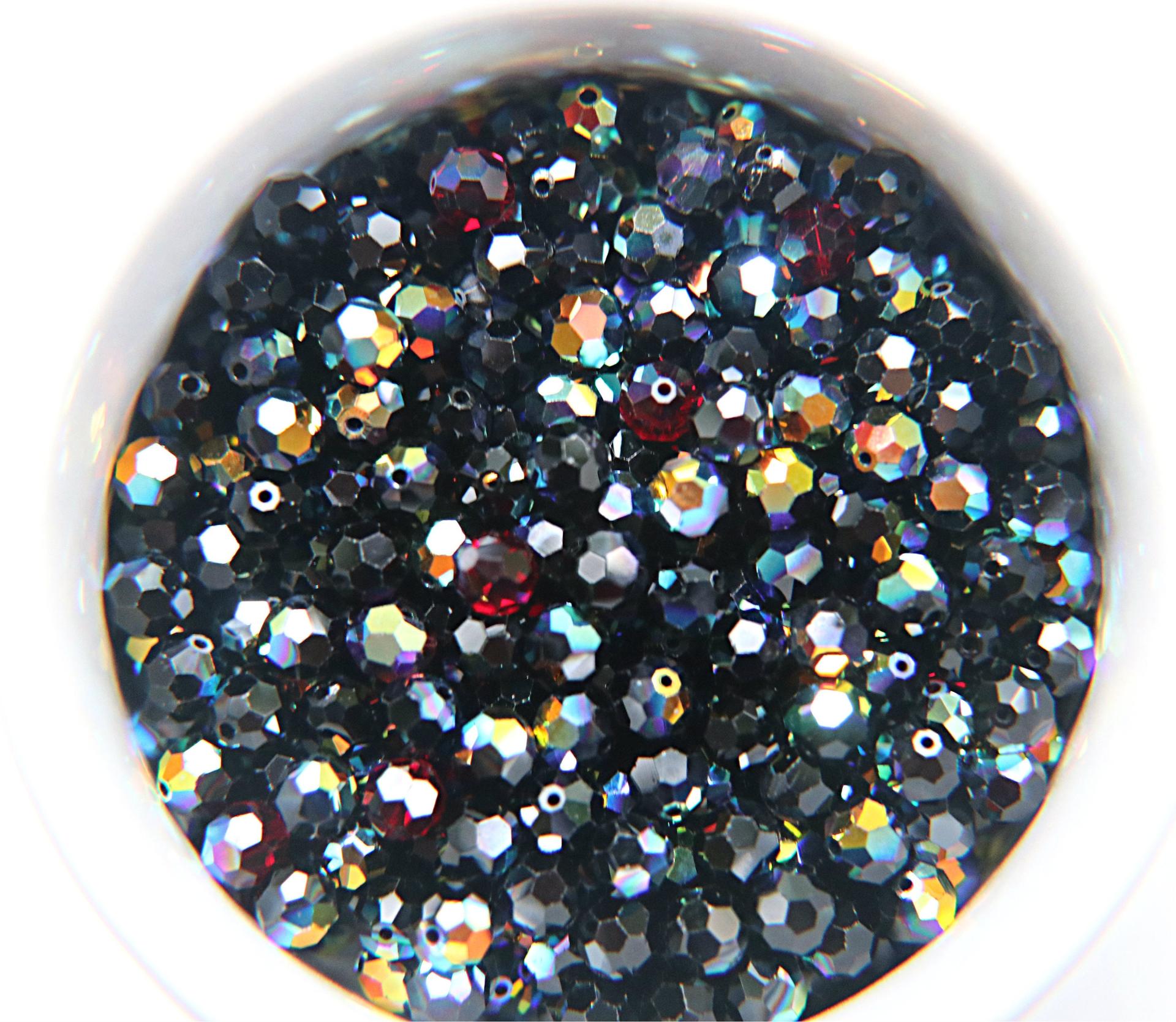 6mm Swarovski Elements Article 5000 JET Aurore Boreale Faceted Round Beads 6/12/36/172/44/288/720 Pieces