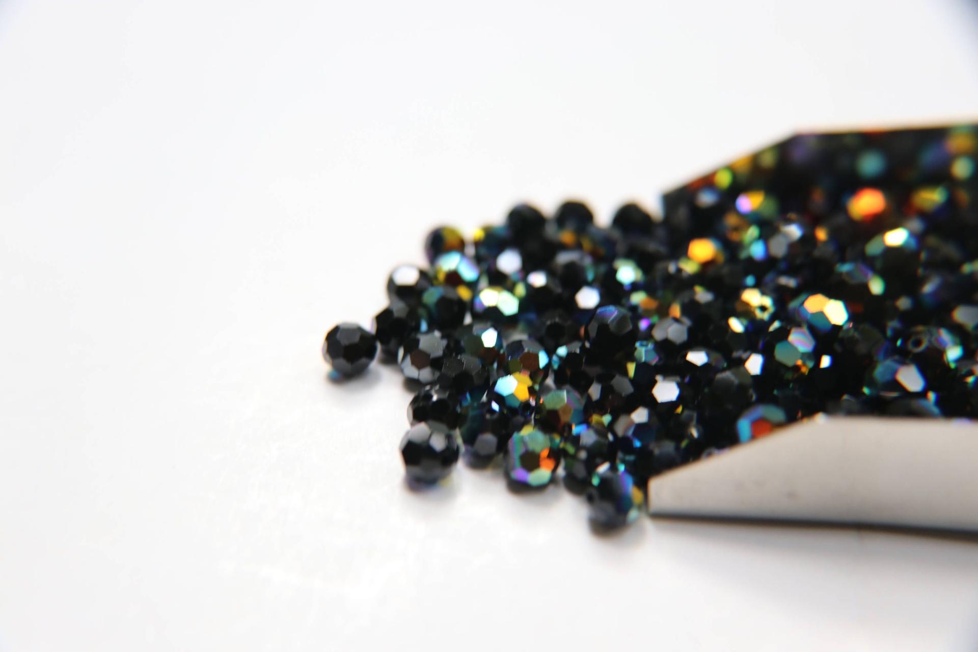 6mm Swarovski Elements Article 5000 JET Aurore Boreale Faceted Round Beads 6/12/36/172/44/288/720 Pieces