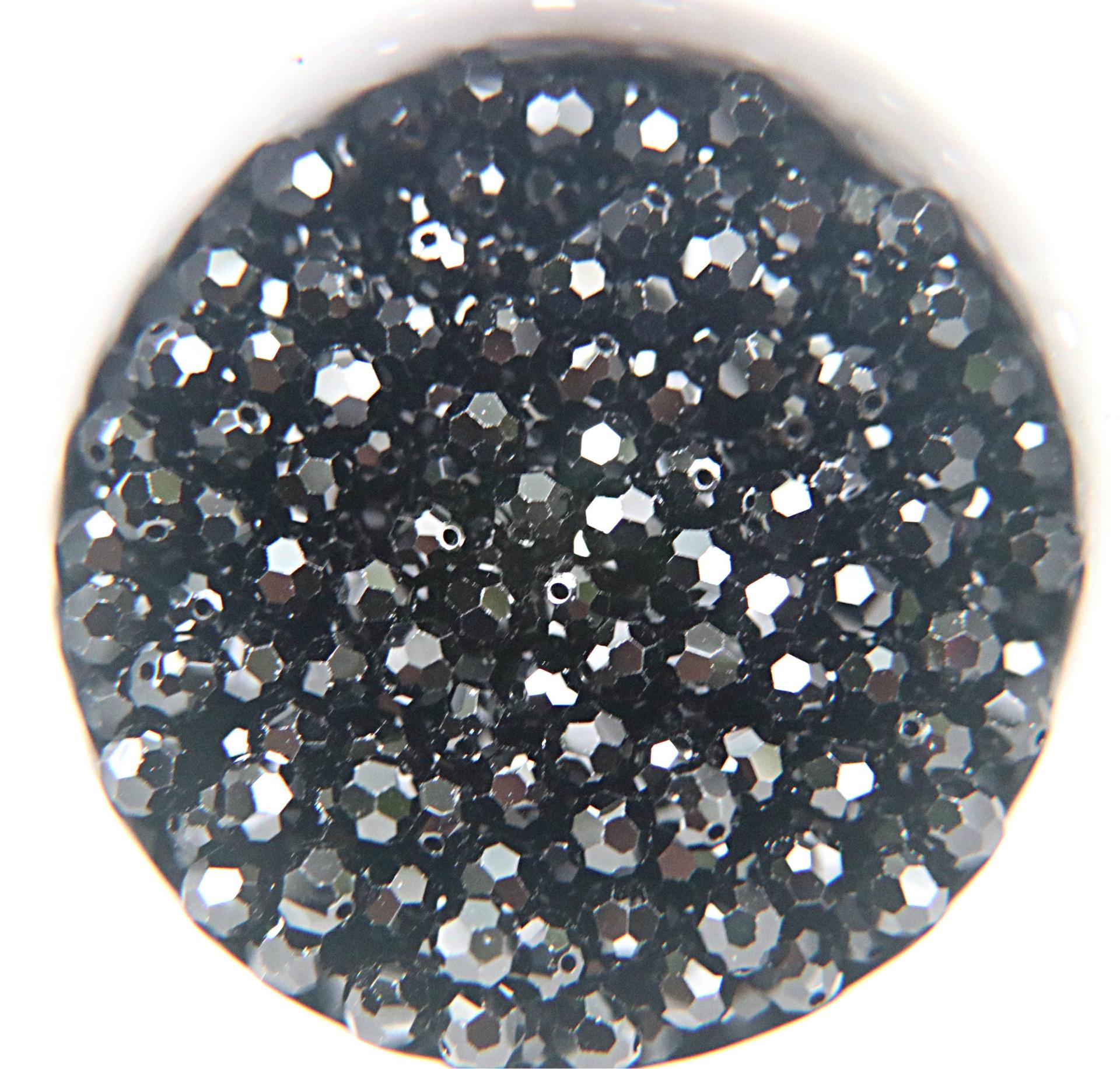 6mm Swarovski Elements Article 5000 JET Faceted Round Beads 6/12/36/172/44/288/720 Pieces