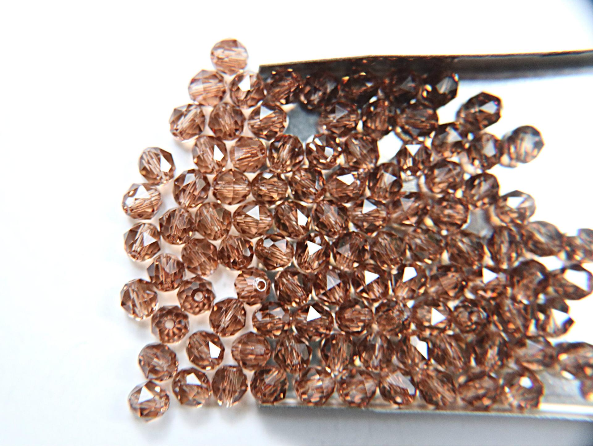 6mm Swarovski Elements Article 5025 Light Smoked Topaz Faceted Oval Bead 6/12/36/172/44/288/720 Pieces