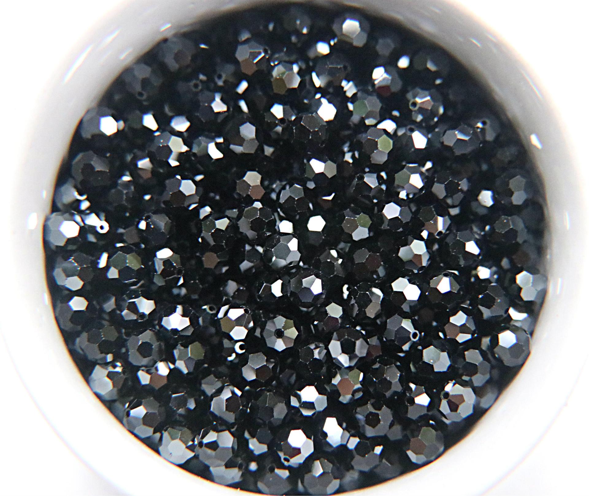 6mm Swarovski Elements Article 5000 Jet Hematite Faceted Round Beads 6/12/36/172/44/288/720 Pieces