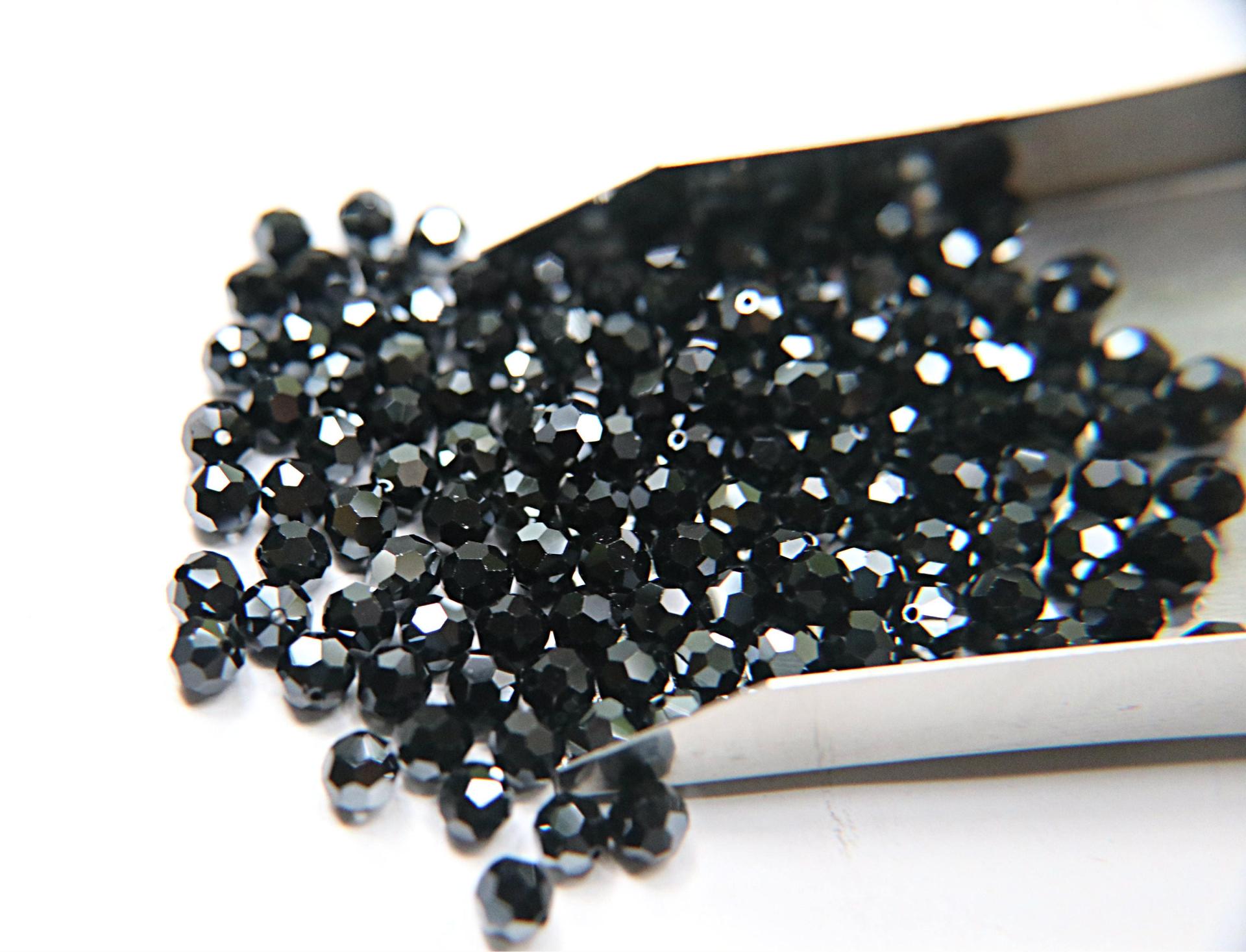 6mm Swarovski Elements Article 5000 Jet Hematite Faceted Round Beads 6/12/36/172/44/288/720 Pieces