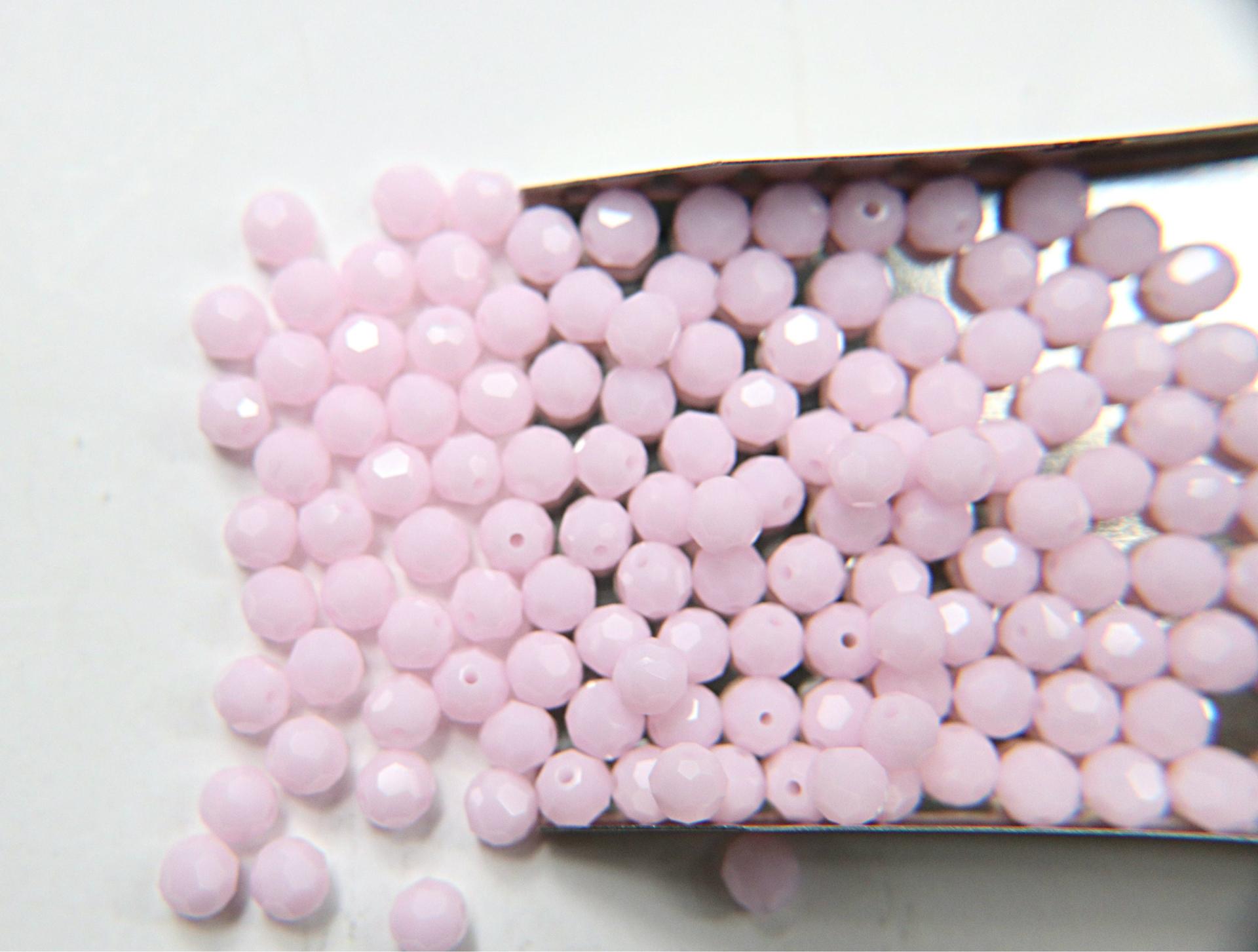 6mm Swarovski Elements Article 5000 Rose Alabaster (293) Faceted Round Beads 6/12/36/172/44/288/720 Pieces