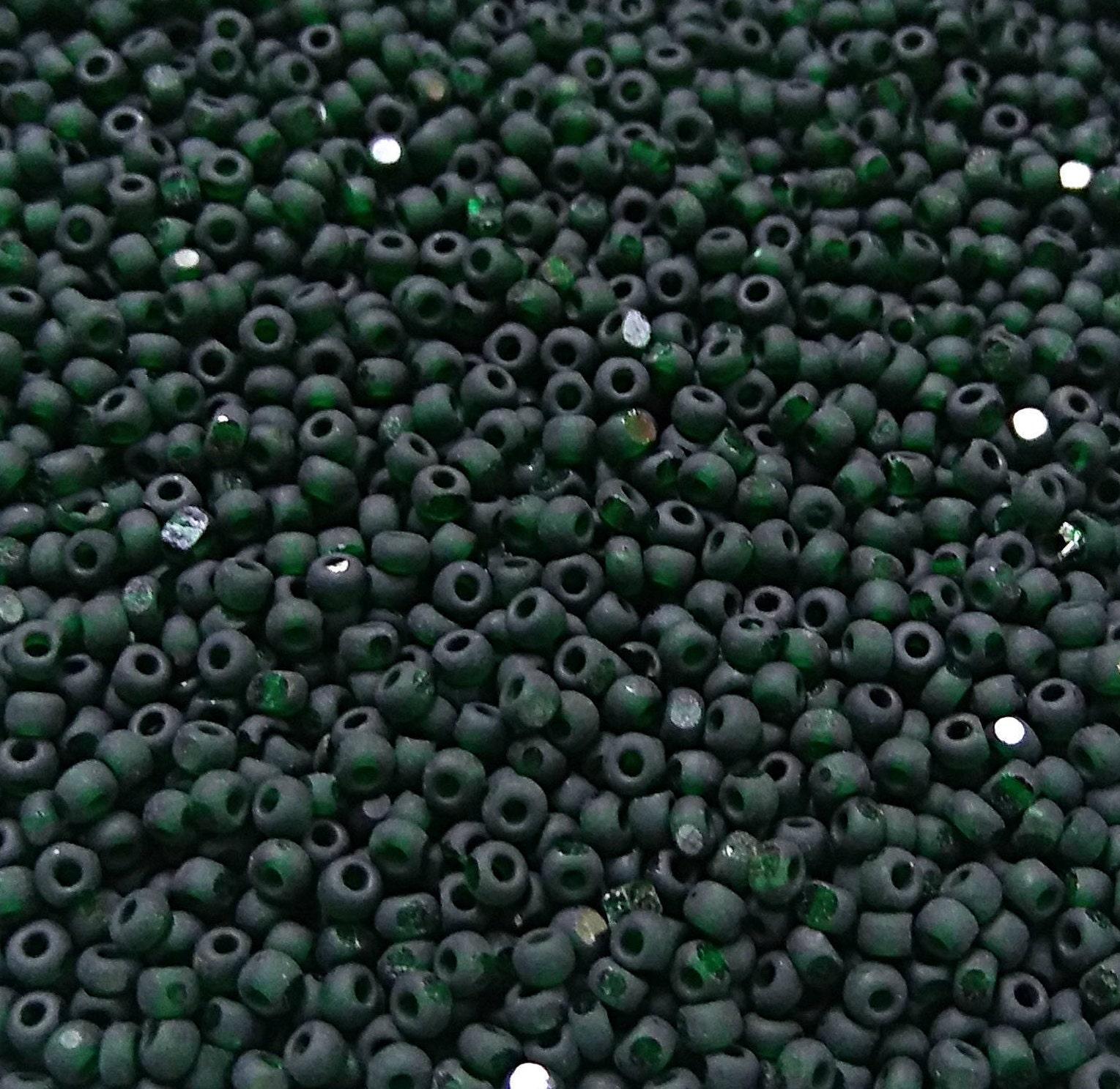 11/0 Charlotte true Cuts Beads Matt Deep Green Transparent 10/20/50/250/500 (10Grams 1300 Pieces)