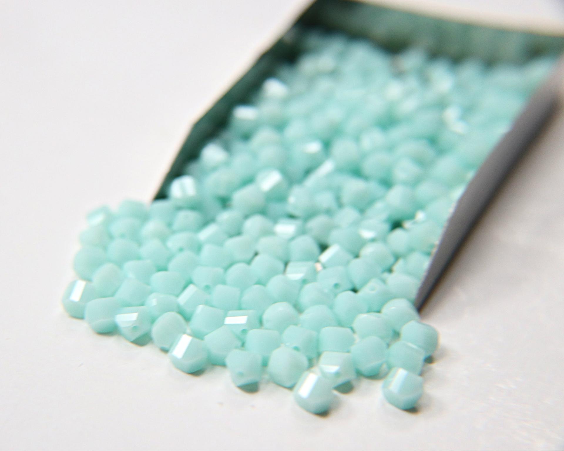 6mm Swarovski Mint Alabaster Beads 5020 Faceted Helix Bead 6/12/36/72/144/288/720 Pieces Jewelry making beads