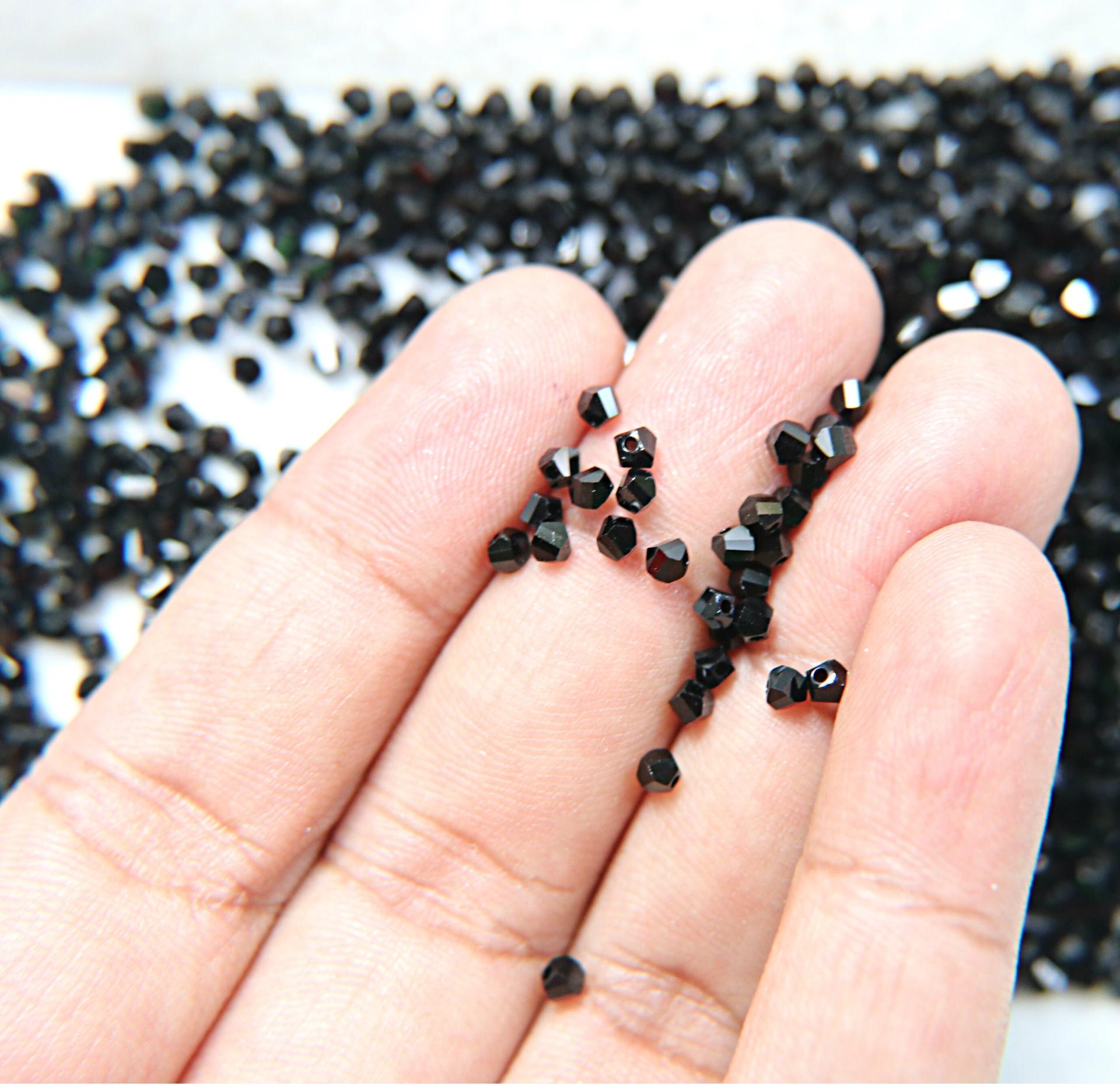 3mm Swarovski JET Beads 5020 Faceted Helix Bead 6/12/36/72/144/288/720/1440 Pieces Jewelry making beads