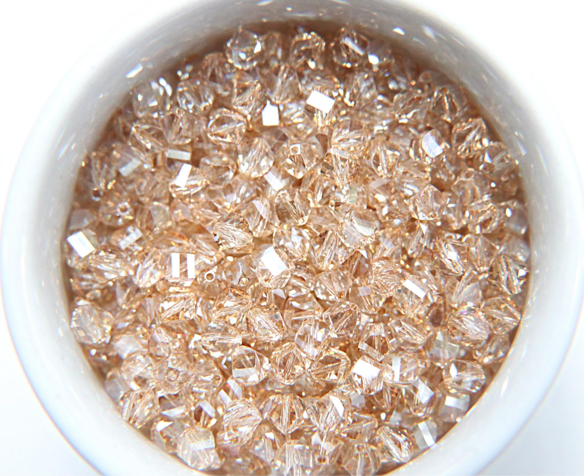 6mm Swarovski Crystal Golden Shadow Beads 5020 Faceted Helix Bead 6/12/36/72/144/288/720 Pieces Jewelry making beads