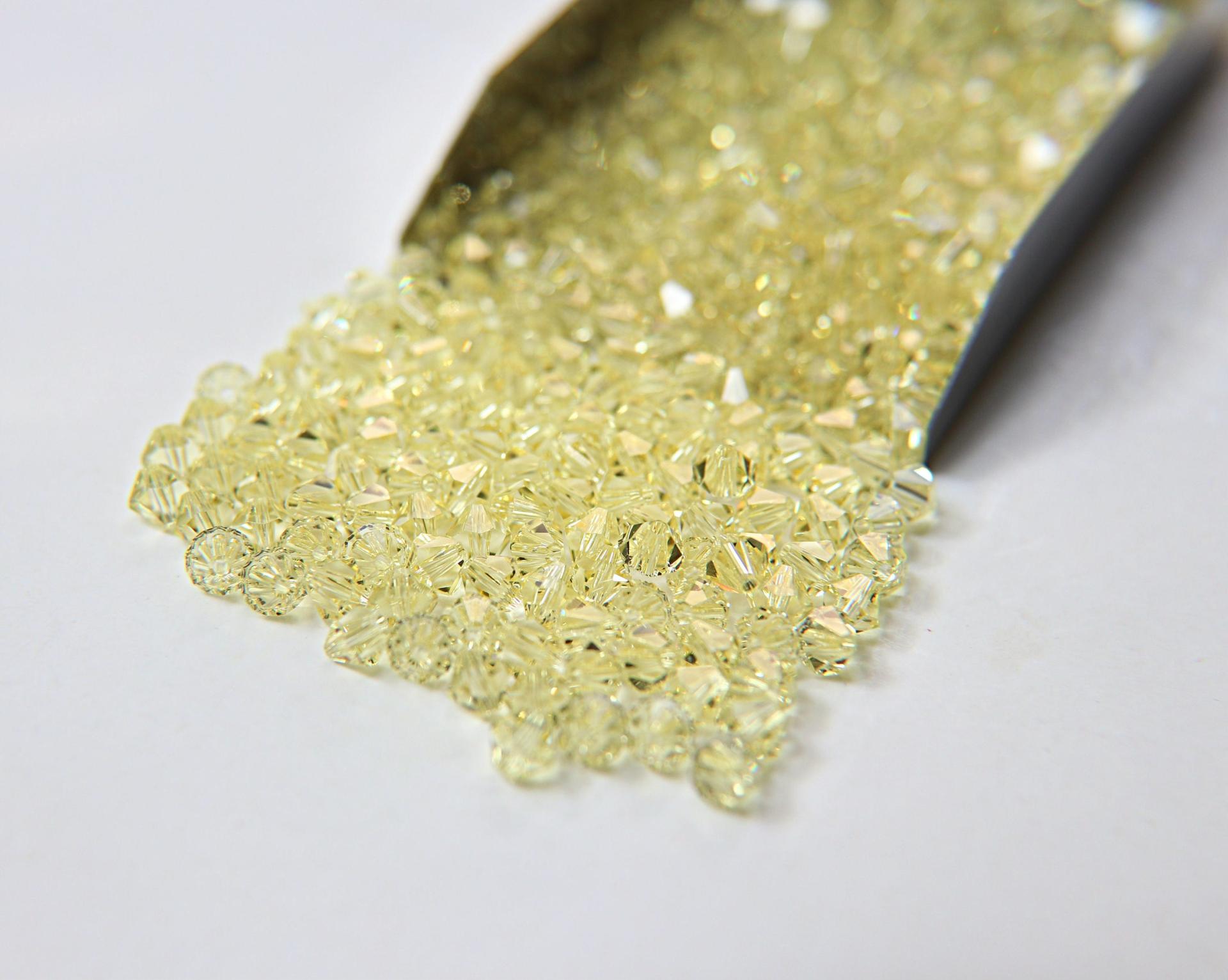 4/5mm Jonquil Swarovski Bicones 12/36/72/144/432/720 Pieces jewelry making beads embroidery materials, rare jewelry findings, wedding decor