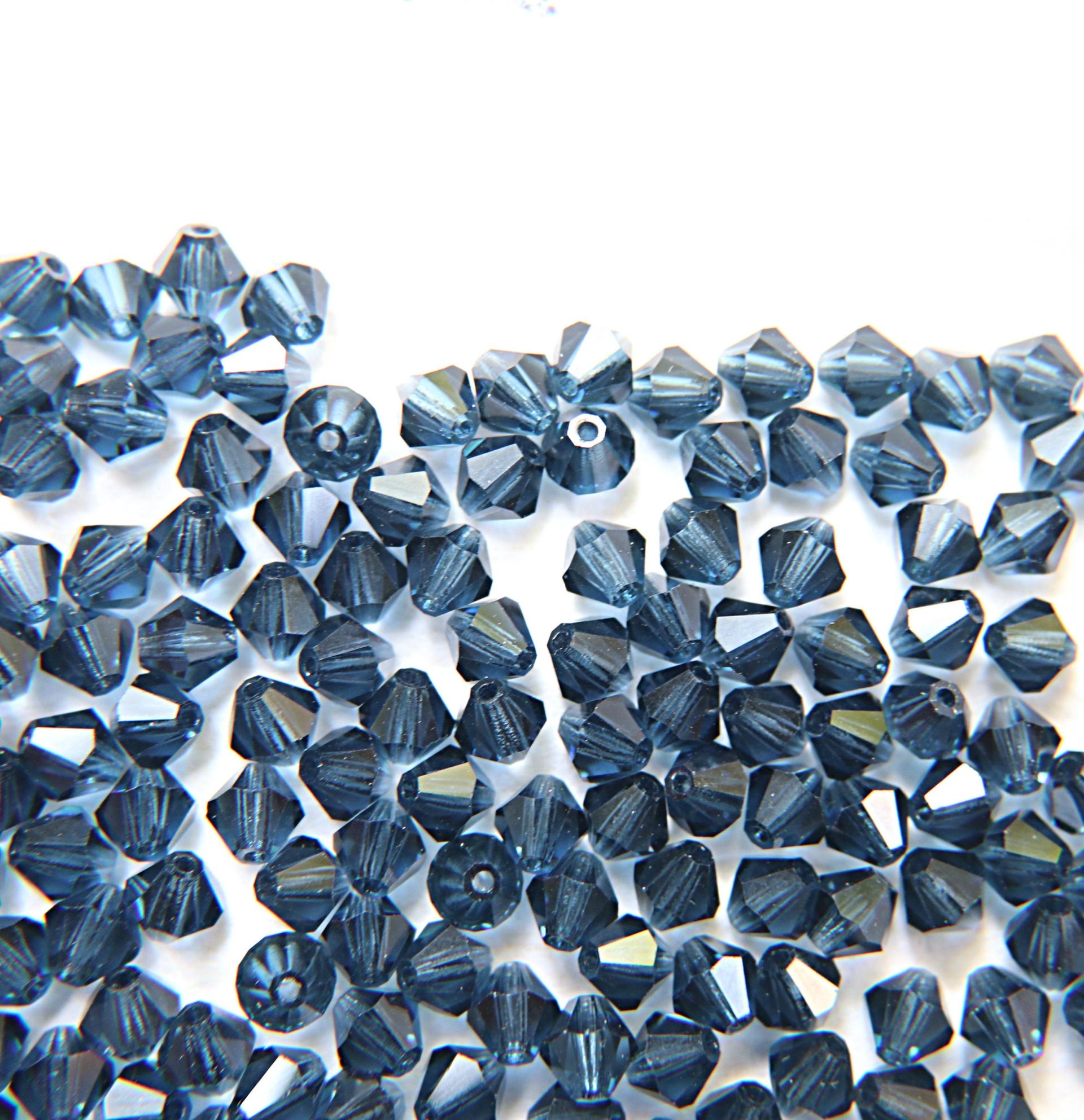 6 mm Montana Sapphire Preciosa Vintage Rare Bicones 12/36/72/144/288 Pieces jewelry supplies, vintage findings, Made in Czech Republic