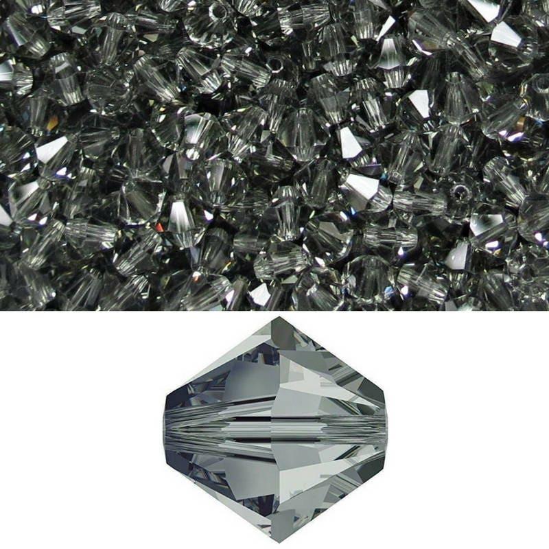 4mm Black Diamond Swarovski Bicone beads 36/72/144/432/720 Pieces (215) embroidery materials, jewelry making, rare beads, PREMIUM Supply