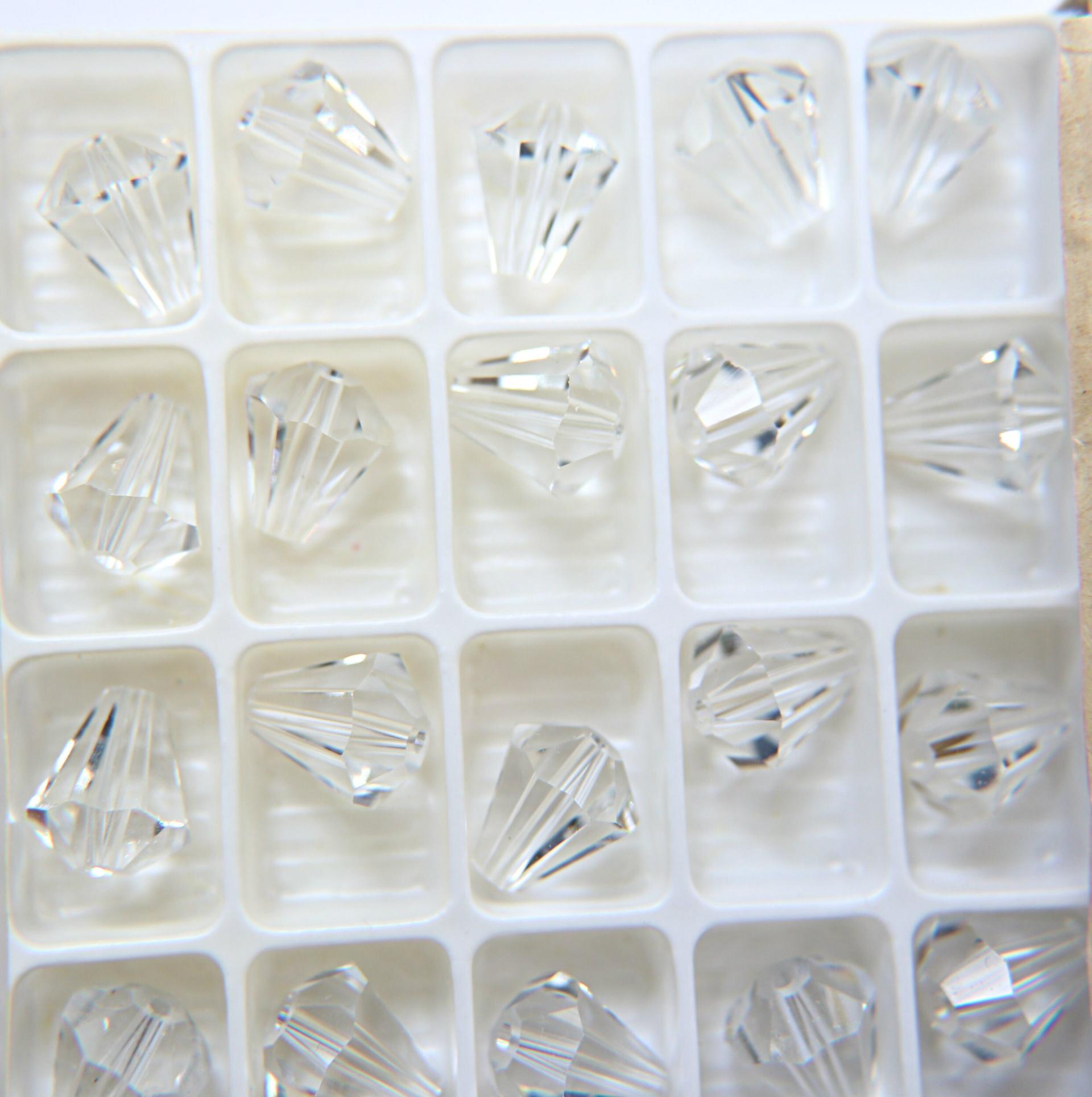 11x10MM Crystal Preciosa Bell Beads Vintage 6/24/72 Pieces Article 451 56 301 fancy beads, jewelry making beads, premium wedding decorations