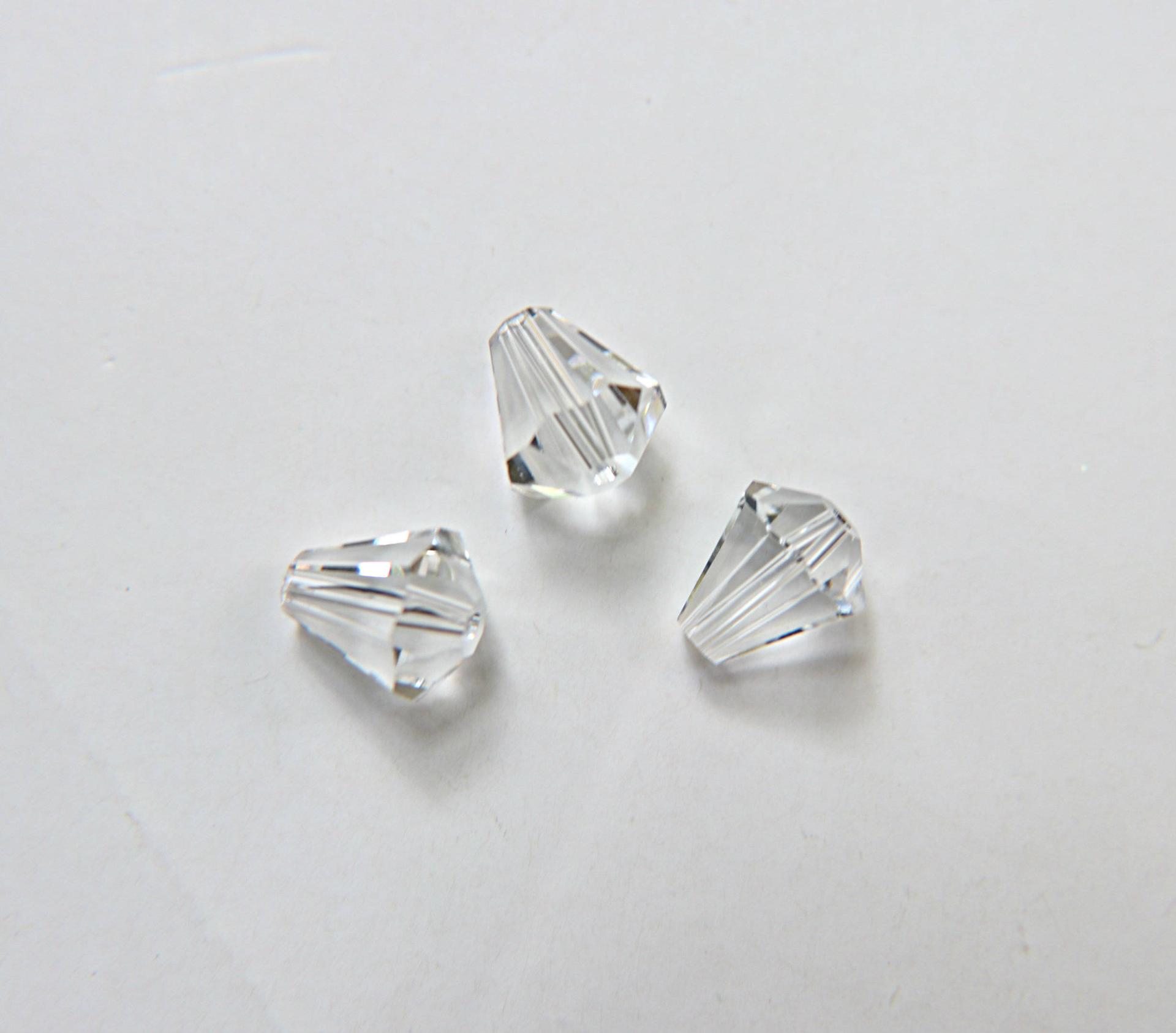 11x10MM Crystal Preciosa Bell Beads Vintage 6/24/72 Pieces Article 451 56 301 fancy beads, jewelry making beads, premium wedding decorations