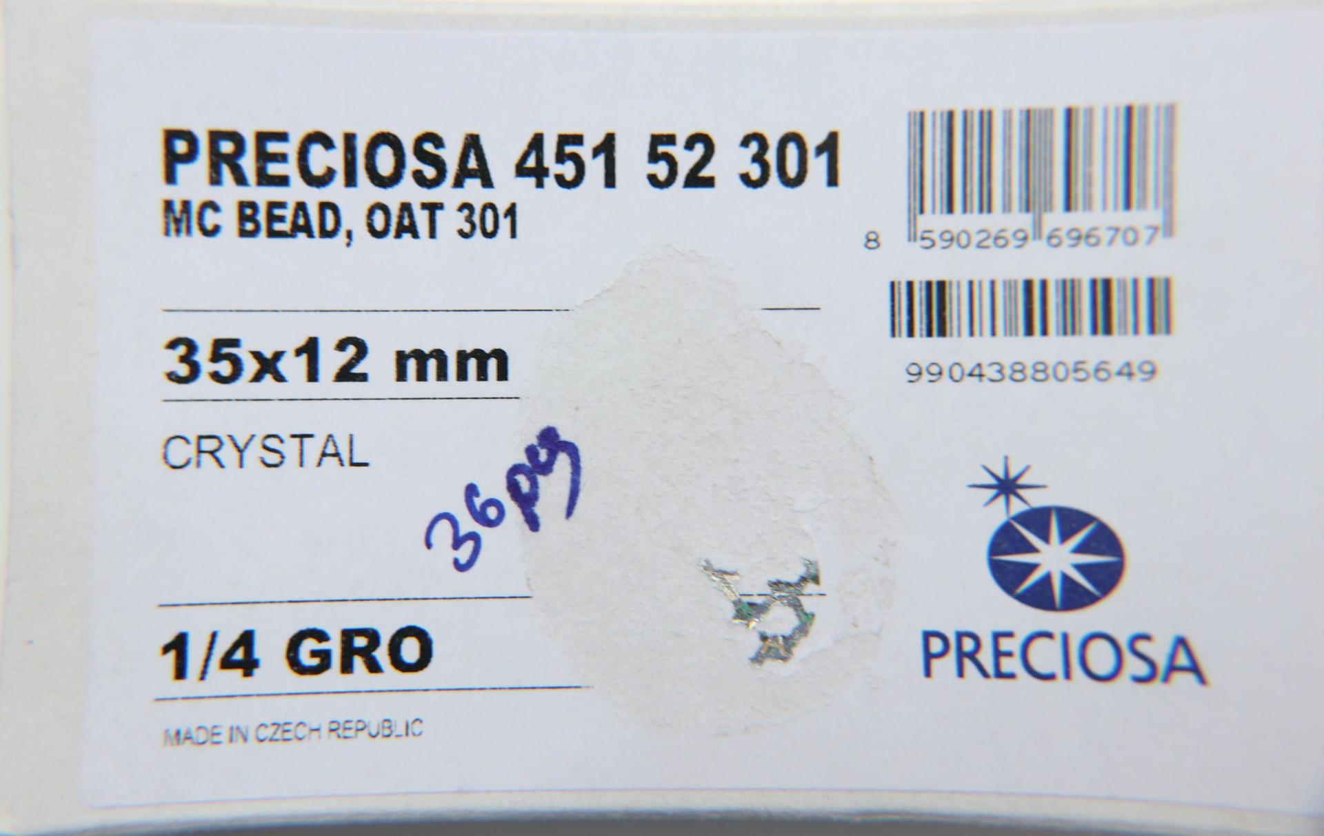 35x12 MM Crystal Preciosa Elongated Bicone Beads Vintage 2/6/24/72 Pieces Article 451 52 301 fancy beads jewelry making crystal beads