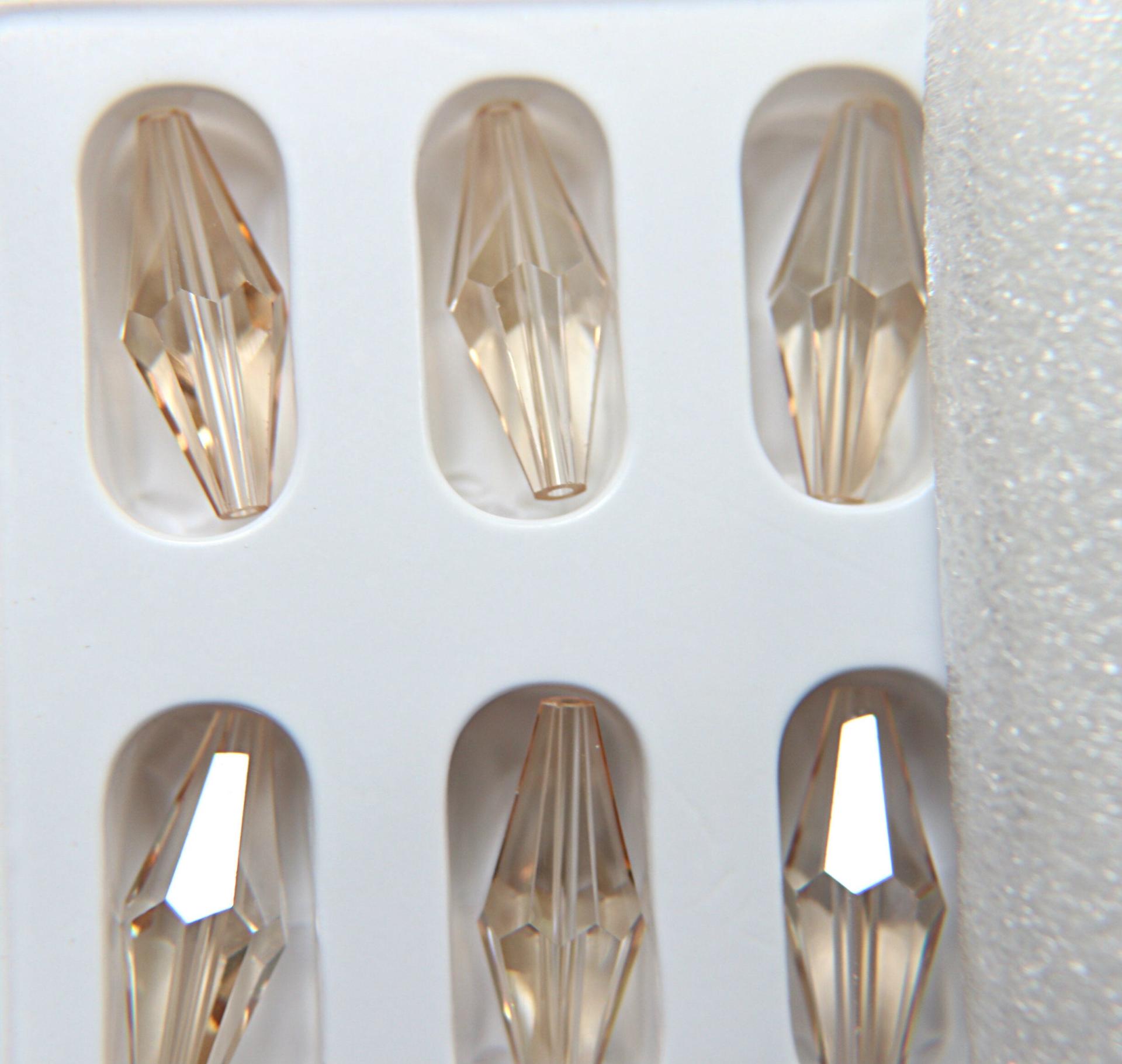 25x10 MM Crystal Honey Preciosa elongated bicone beads Vintage 2/6/24/72 Pieces Article 451 52 301 fancy beads, PREMIUM MATERIALS