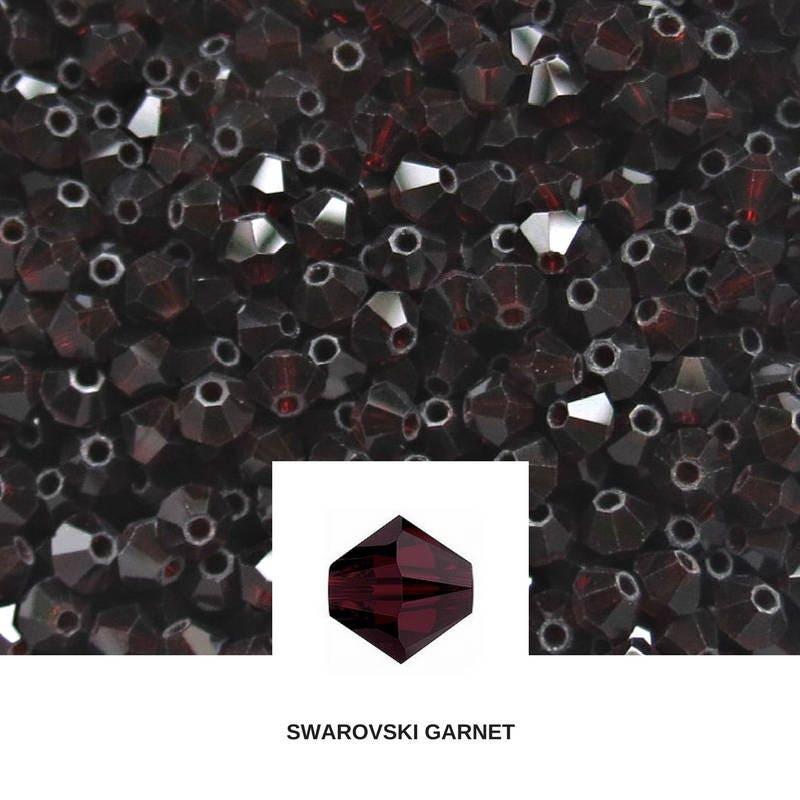 4mm Garnet Swarovski Bicone beads BEADS 36/72/144/432/720 Pieces embroidery materials, rare jewelry findings, craft supply, premium beads
