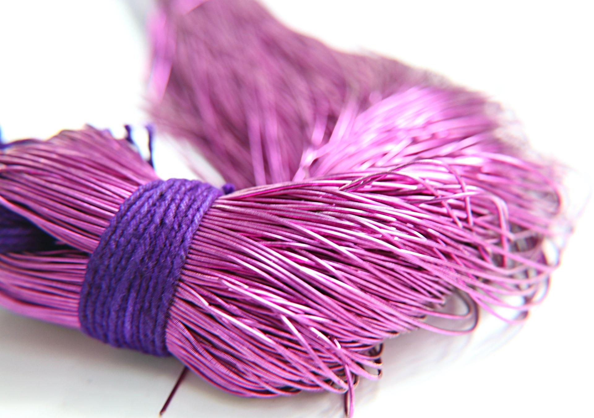 DARK VIOLET Metallic French Wire, Bullion Wire, Gimp Wire 50/100/200/400 Grams, Embroidery Haute Couture materials