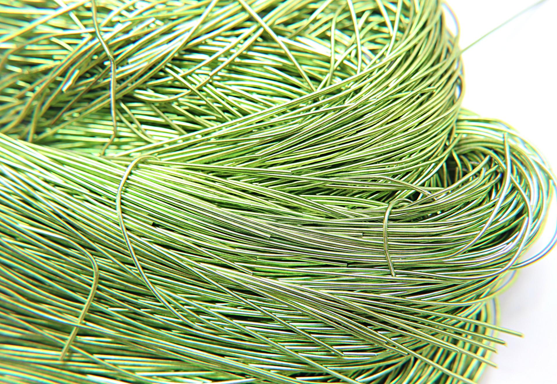 LIGHT OLIVINE Metallic French Wire, Bullion Wire, Gimp Wire 50/100/200/400 Grams, Embroidery Haute Couture materials