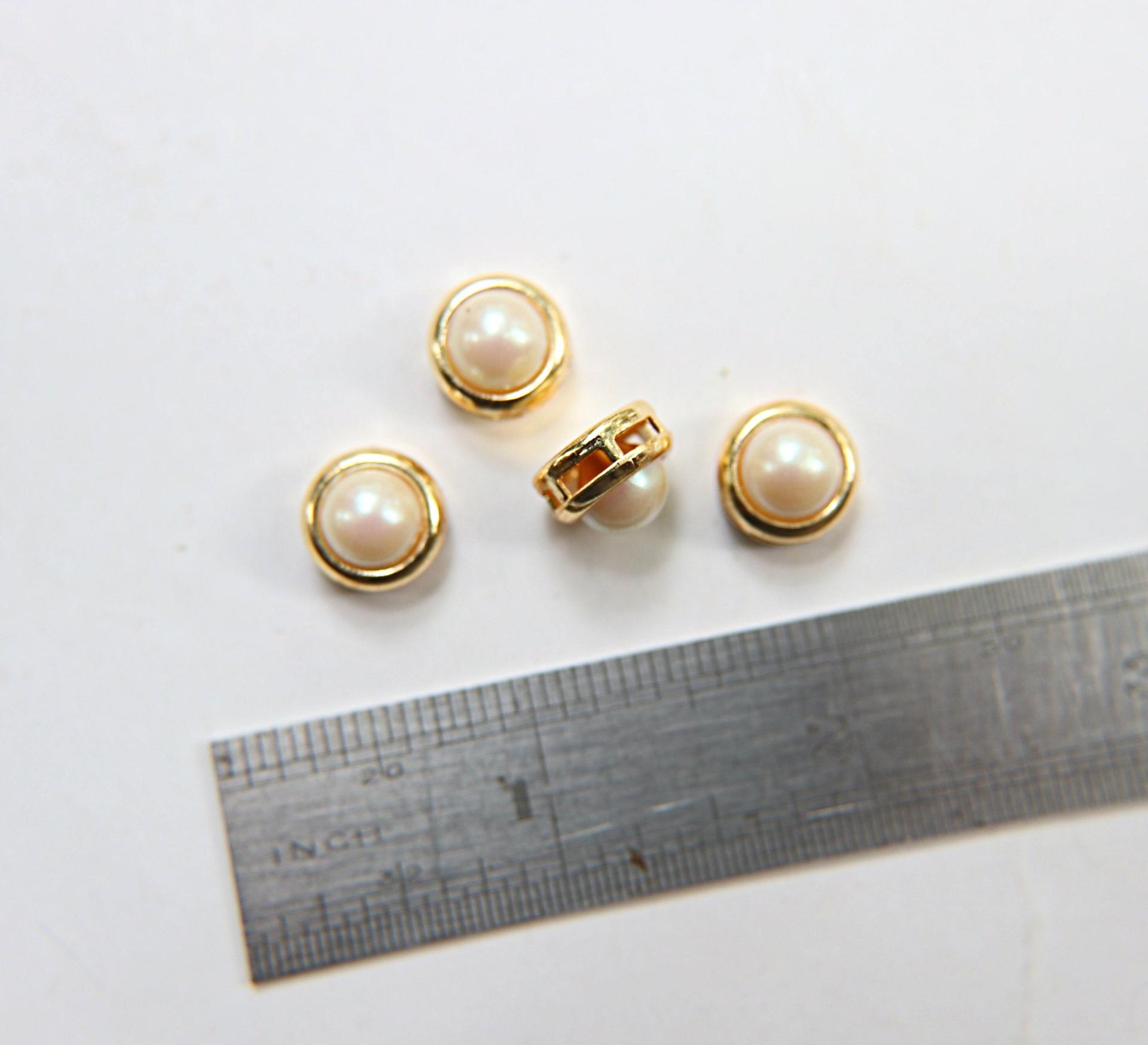 High Quality 8mm Japanese Pearls Sewon Settings 6/12/36 Pieces GOLD/RHODIUM SETTINGS, Haute Couture, embellishments
