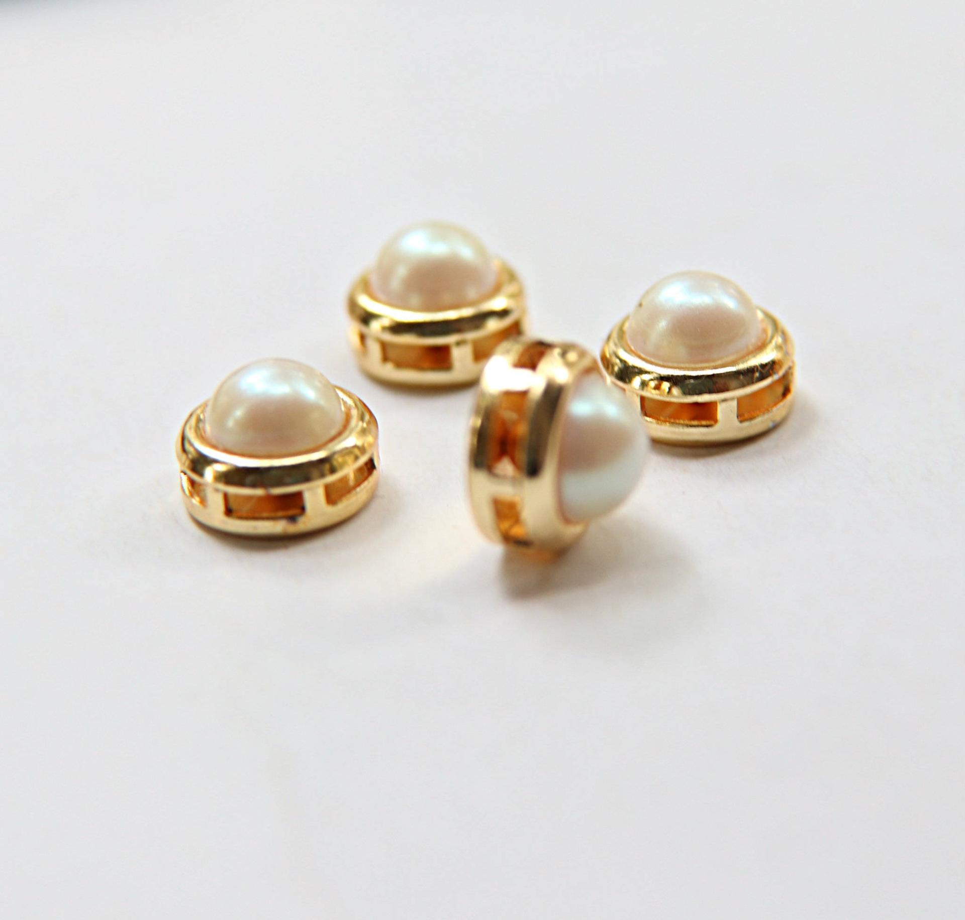 High Quality 8mm Japanese Pearls Sewon Settings 6/12/36 Pieces GOLD/RHODIUM SETTINGS, Haute Couture, embellishments