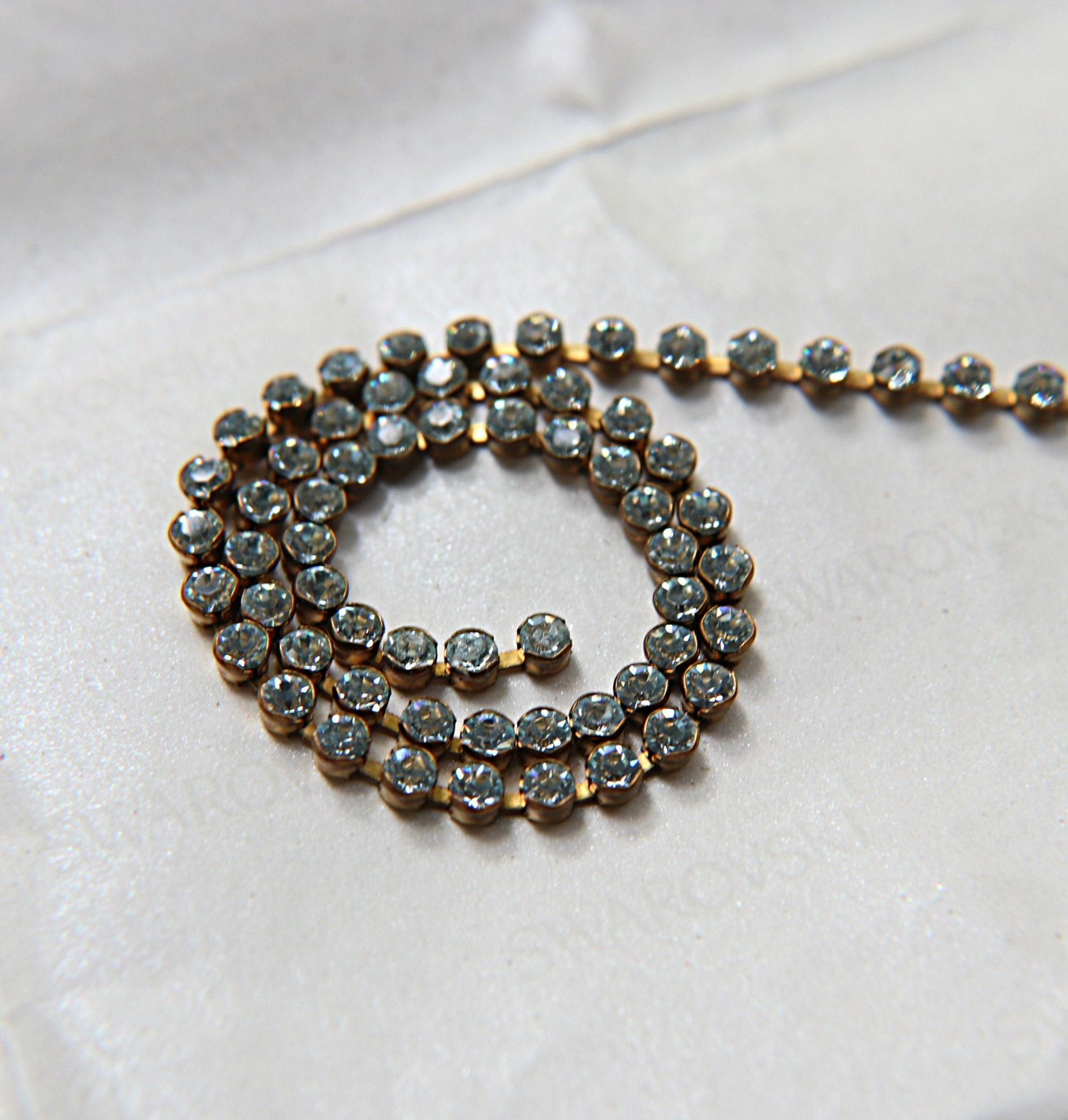 12 SS Swarovski Bezel Cup Chain 27000 in Light Azore 3mm Made in Austria 0.5/1/2/5 Meters Wedding Bridal Supplies|Jewelry Making|Decoration