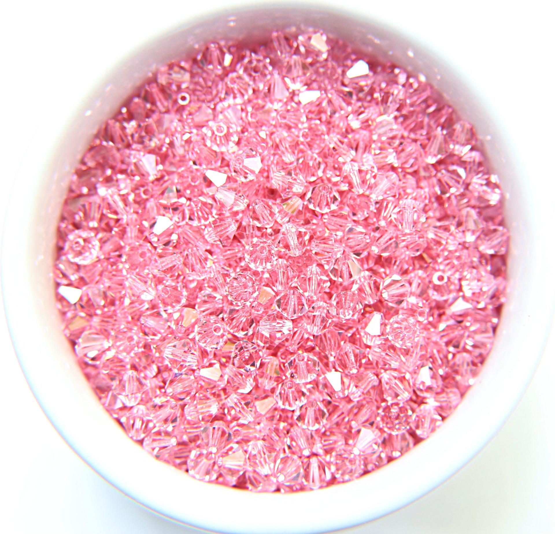 2.5mm Light Rose Swarovski Bicone Tiny Beads 36/72/144/432/1000 Pieces Jewelry findings, embroidery materials, jewelry making, rare beads