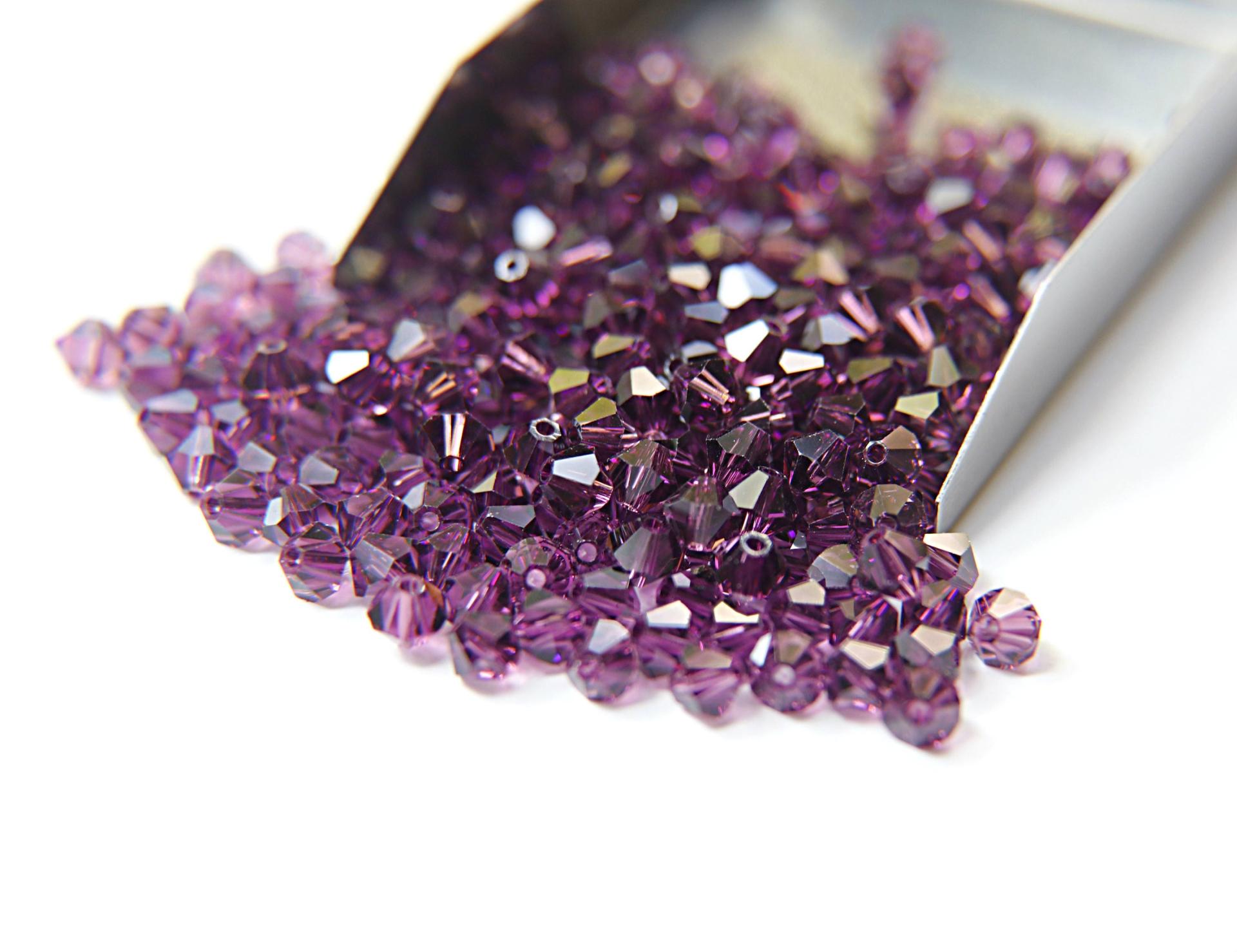 2.5mm Amethyst Swarovski Bicone 36/72/144/432/1000 Pieces Jewelry findings, embroidery materials, jewelry making, rare beads, craft supply