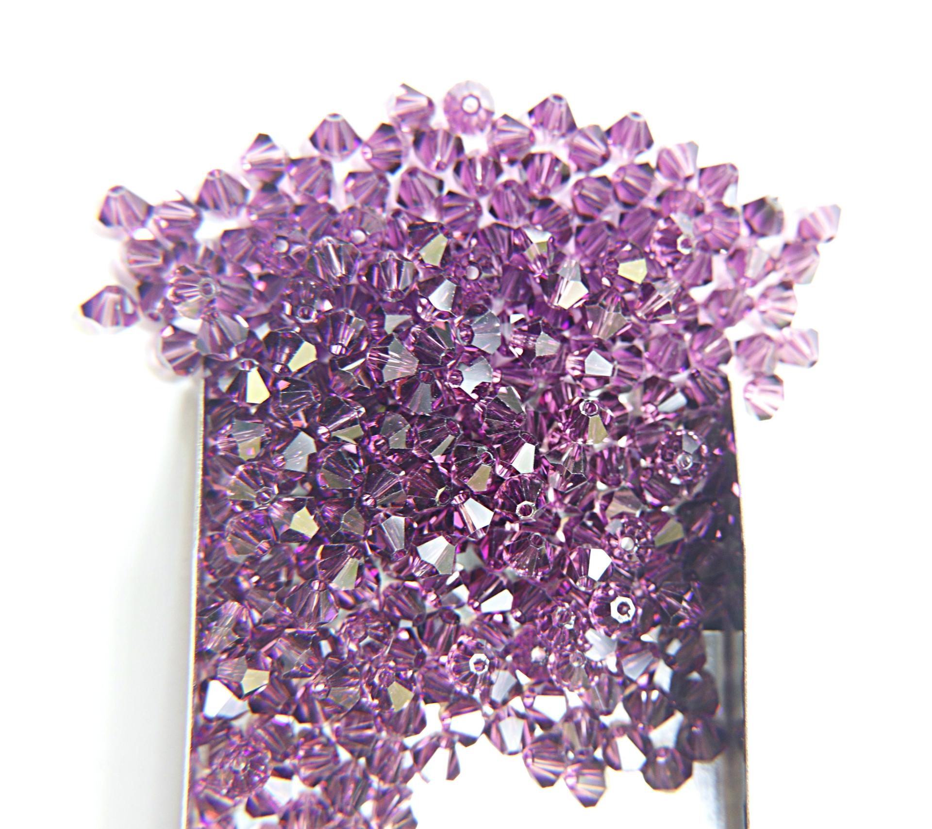 2.5mm Amethyst Swarovski Bicone 36/72/144/432/1000 Pieces Jewelry findings, embroidery materials, jewelry making, rare beads, craft supply