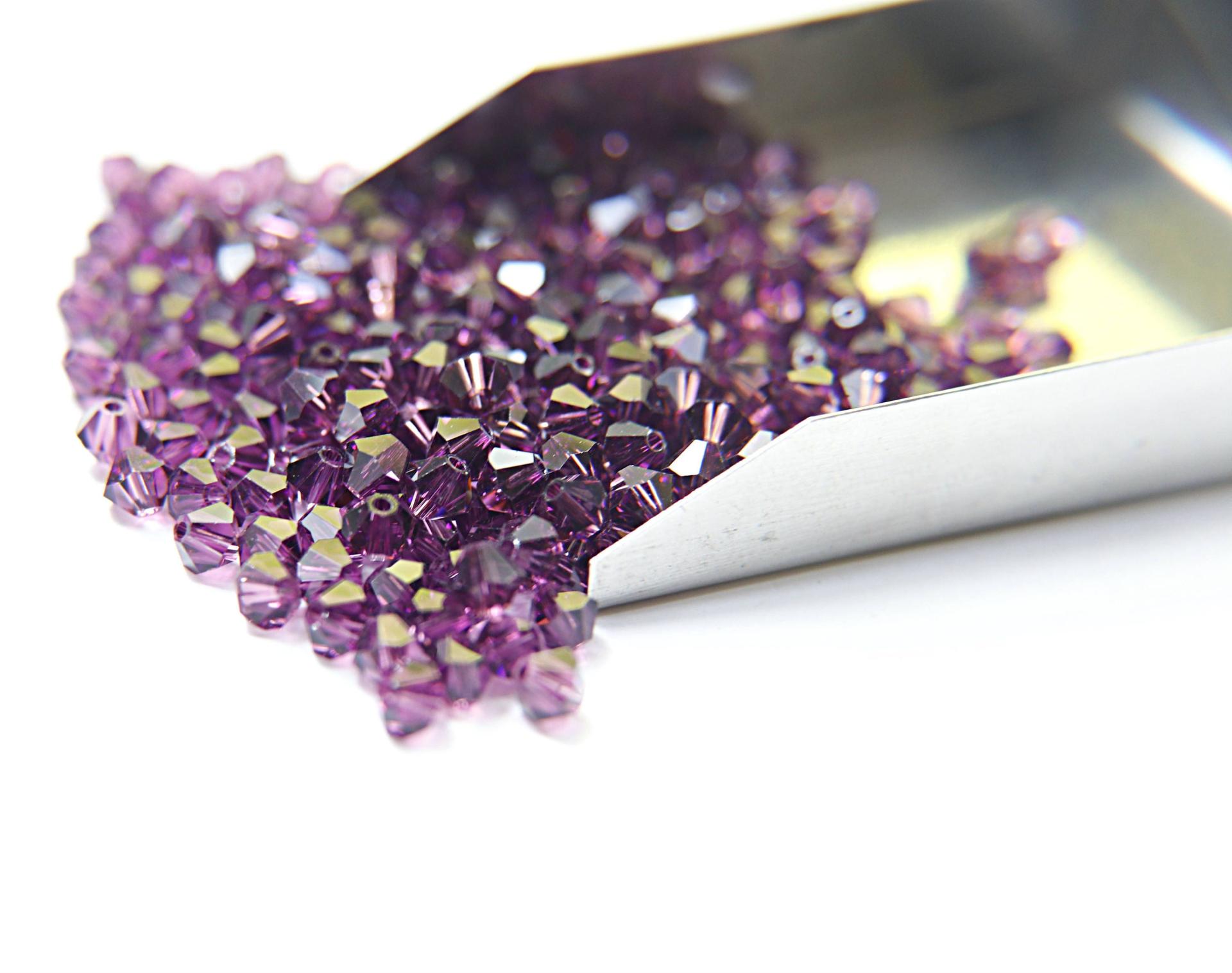 2.5mm Amethyst Swarovski Bicone 36/72/144/432/1000 Pieces Jewelry findings, embroidery materials, jewelry making, rare beads, craft supply