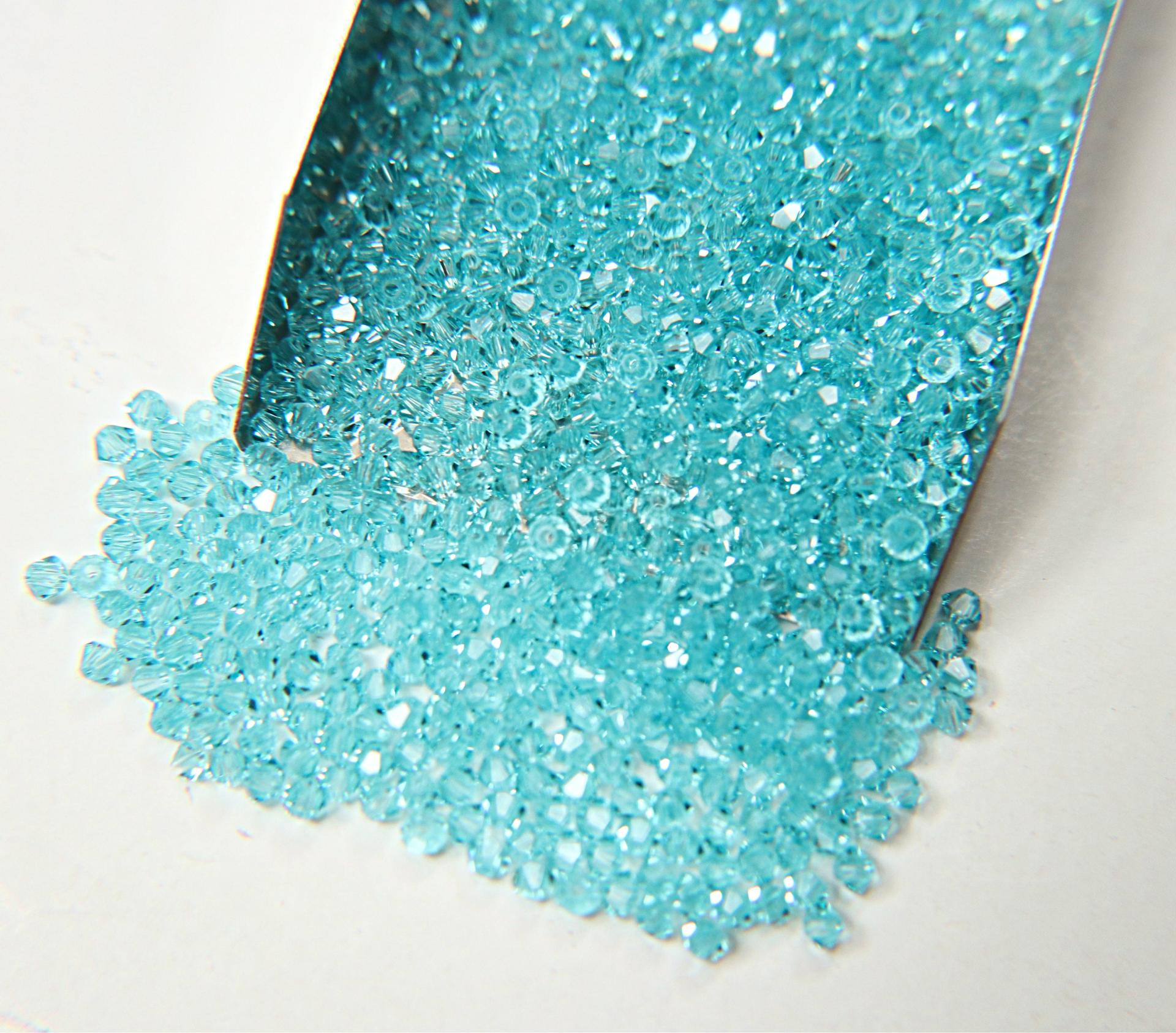 3mm Light Turquoise Swarovski Bicone loose beads 36/72/144/432/720 Pieces (515)Jewelry findings, embroidery materials, craft supplies