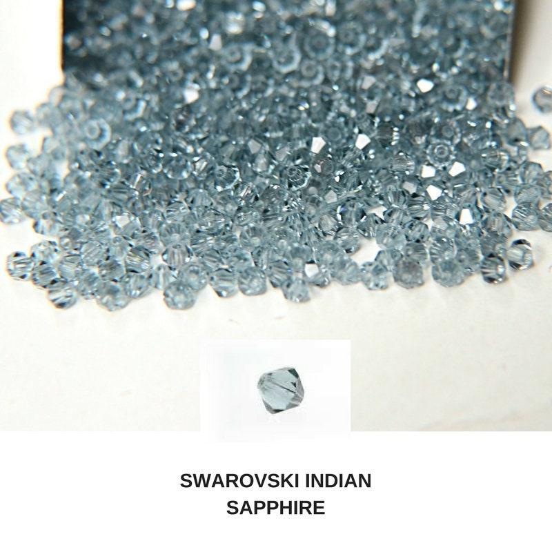 3mm Indian Sapphire Swarovski Bicone loose beads 36/72/144/432/720 Pieces (515) jewelry making, embroidery materials